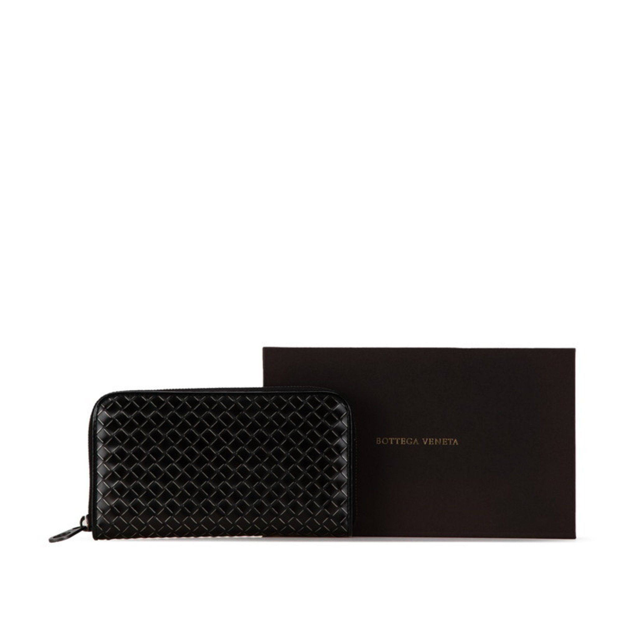 Bottega Veneta Bottega Veneta Intrecciato Long Wallet Black Leather Women's BOTTEGAVENETA Size ONE SIZE - 8 Thumbnail