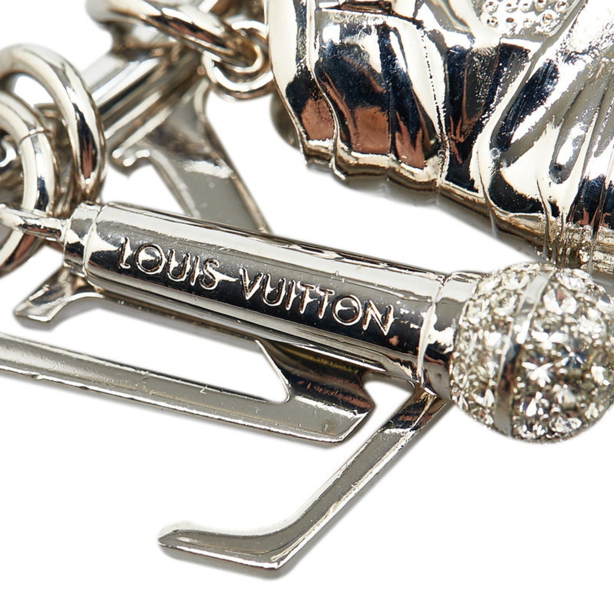 Louis Vuitton Louis Vuitton Porte Cle Round Ring Key Holder M68854 Silver Metal Women's LOUIS VUITTON Size ONE SIZE - 3 Thumbnail