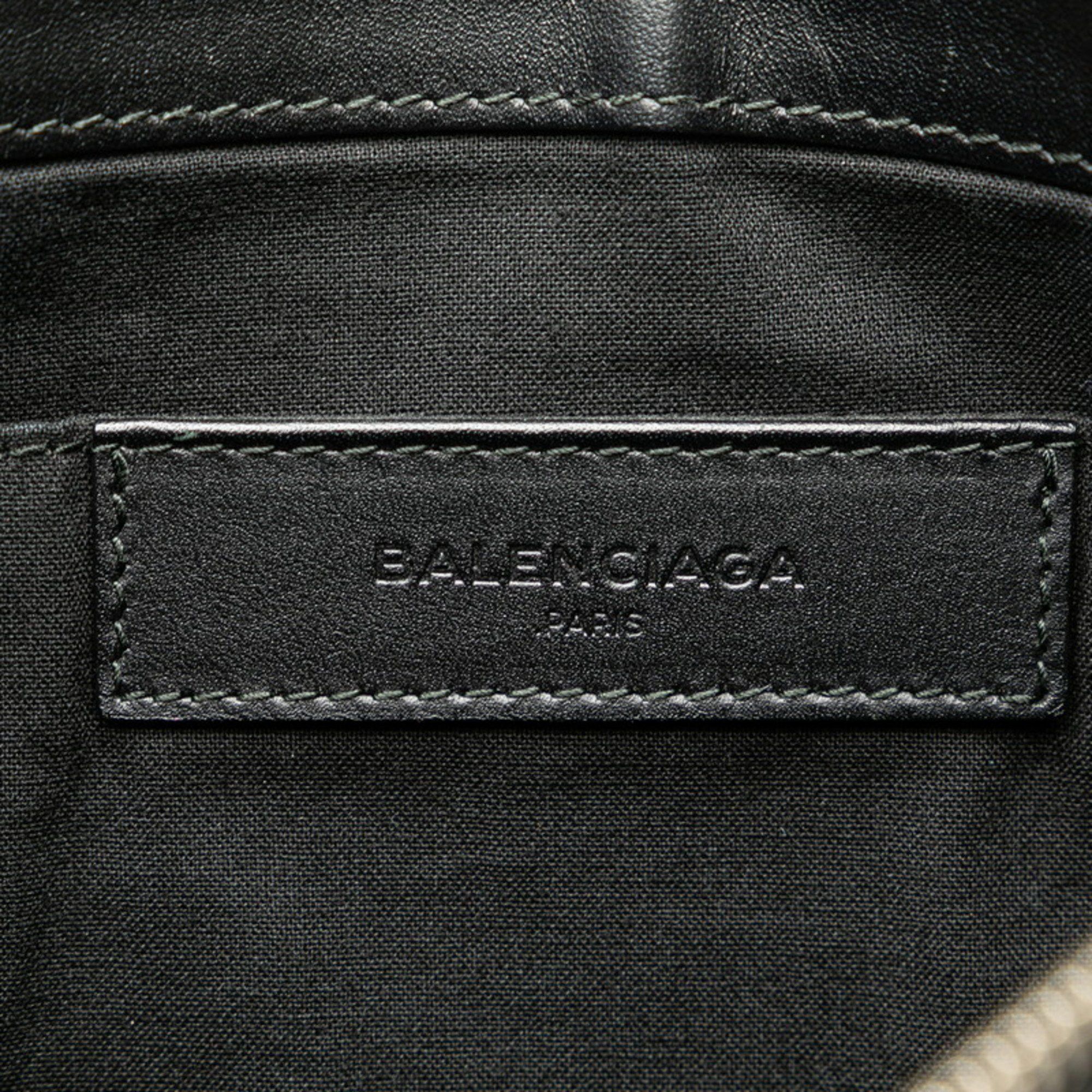 Balenciaga Balenciaga Navy Clip M Clutch Bag Indigo Blue Black Denim Leather Women's BALENCIAGA Size ONE SIZE - 5 Thumbnail
