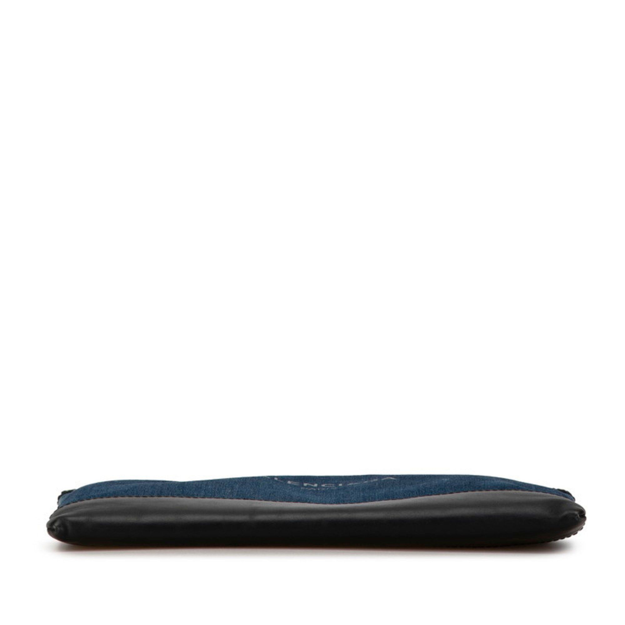 Balenciaga Balenciaga Navy Clip M Clutch Bag Indigo Blue Black Denim Leather Women's BALENCIAGA Size ONE SIZE - 3 Thumbnail