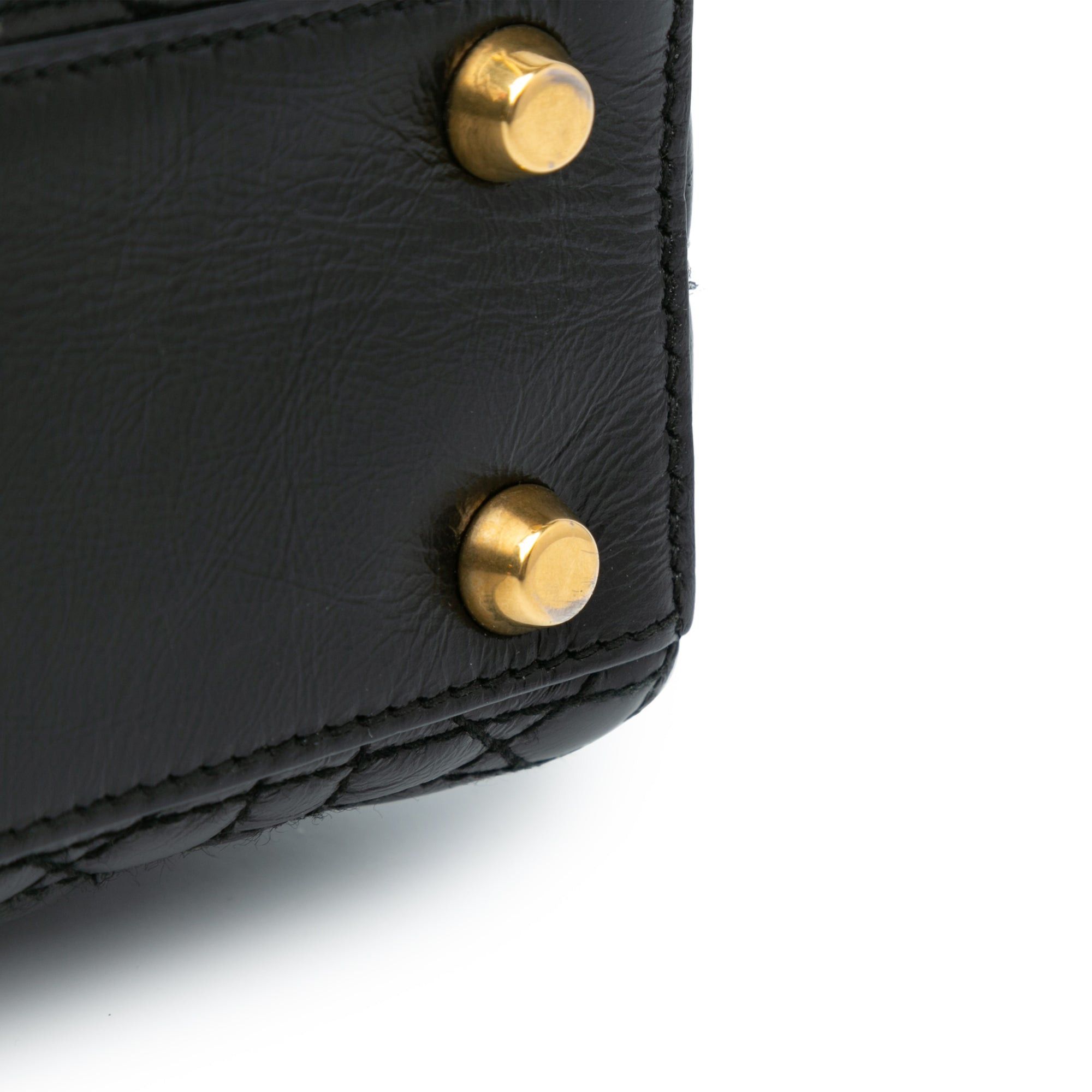 Dior Dior Small Crinkled Patent Cannage Lucky Badges My Lady Dior Black Size ONE SIZE - 7 Thumbnail