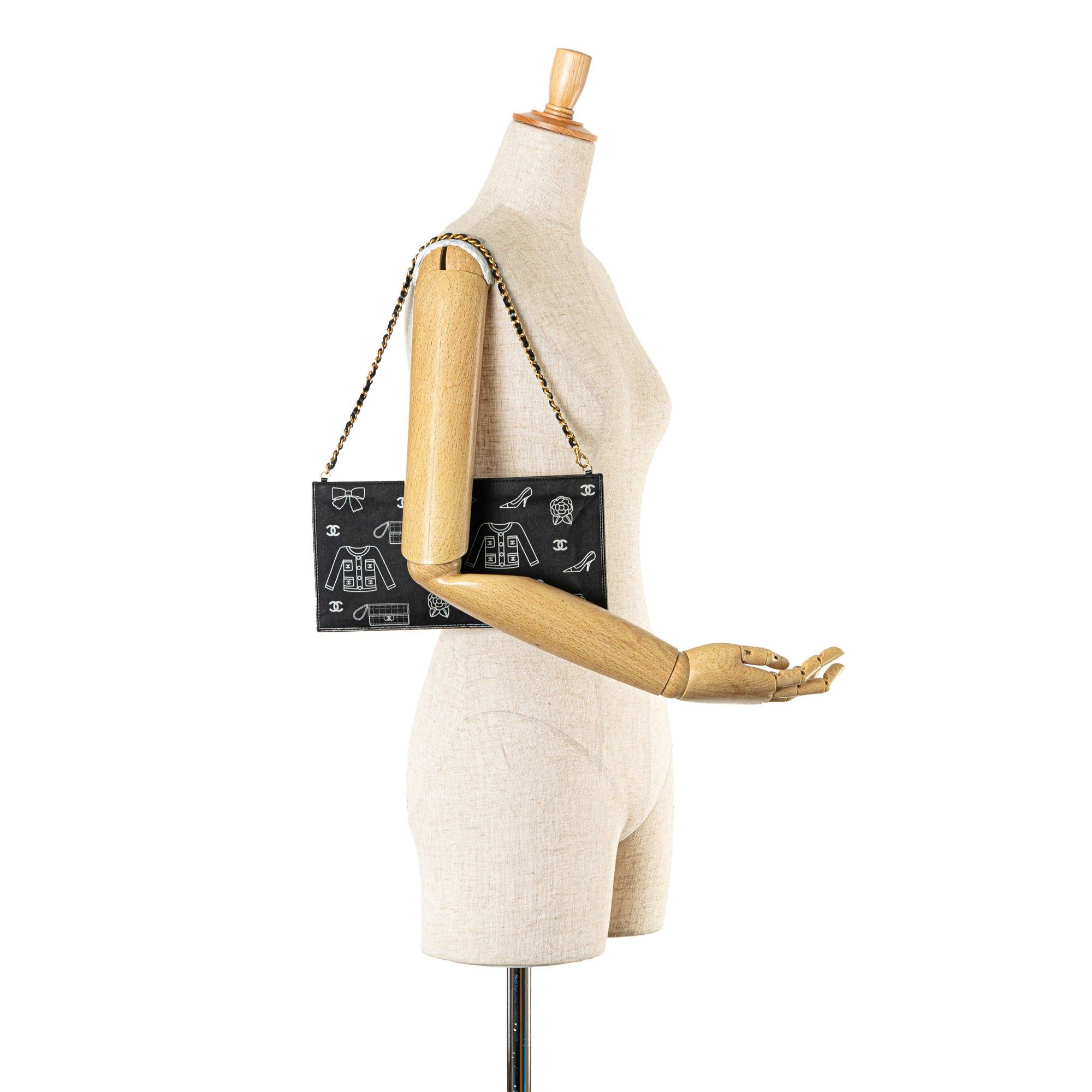 Chanel Chanel Canvas Symbols Chain Pochette Blue Size ONE SIZE - 8 Thumbnail