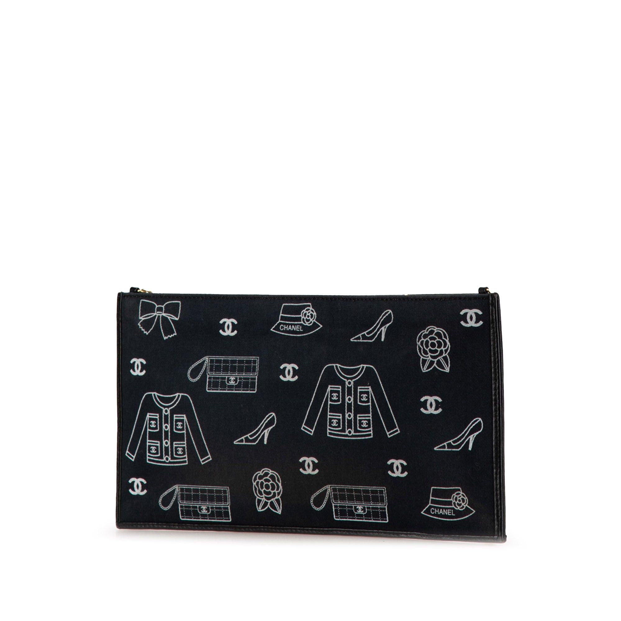 Chanel Chanel Canvas Symbols Chain Pochette Blue Size ONE SIZE - 2 Thumbnail