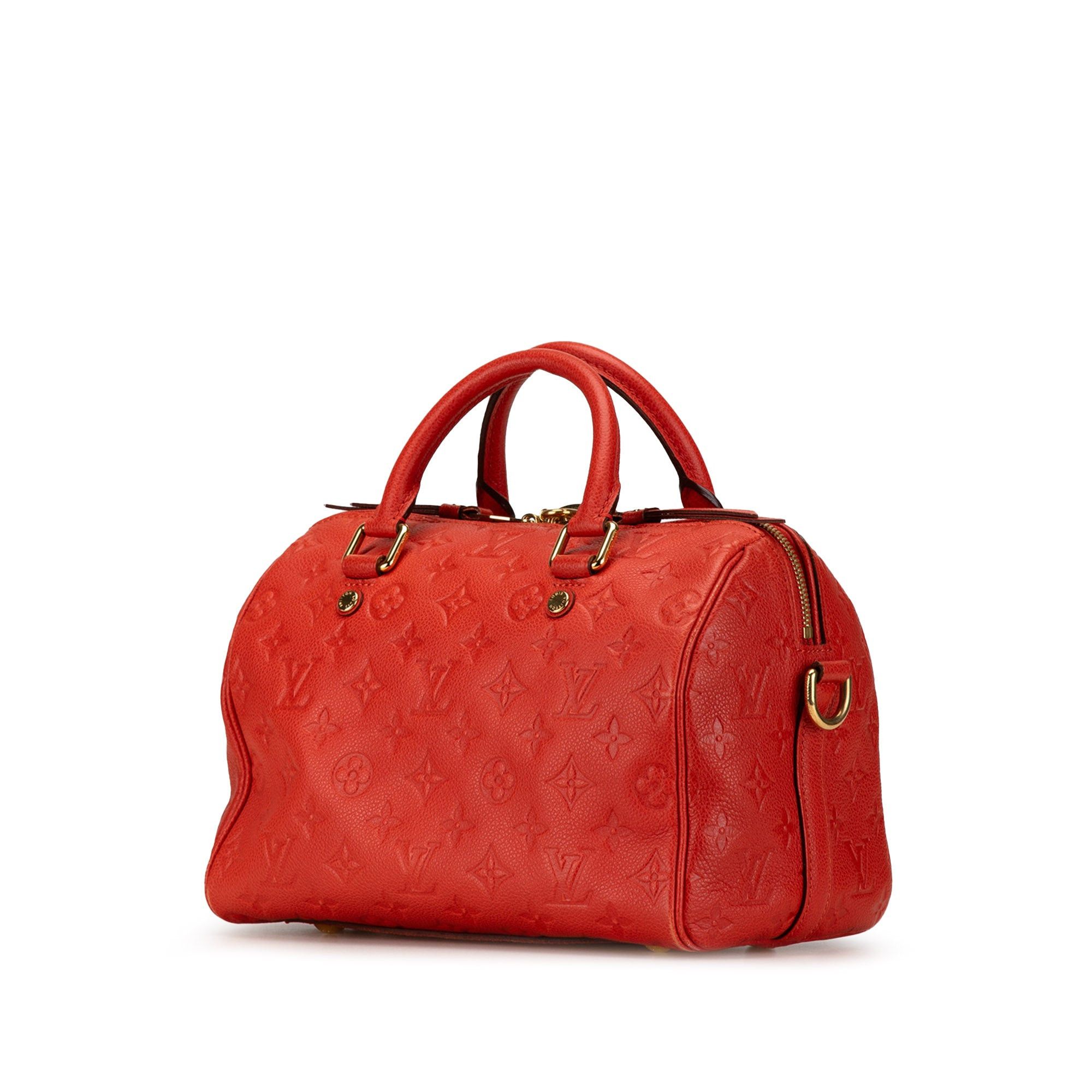Louis Vuitton Louis Vuitton Monogram Empreinte Speedy Bandouliere 25 Red Size ONE SIZE - 2 Thumbnail