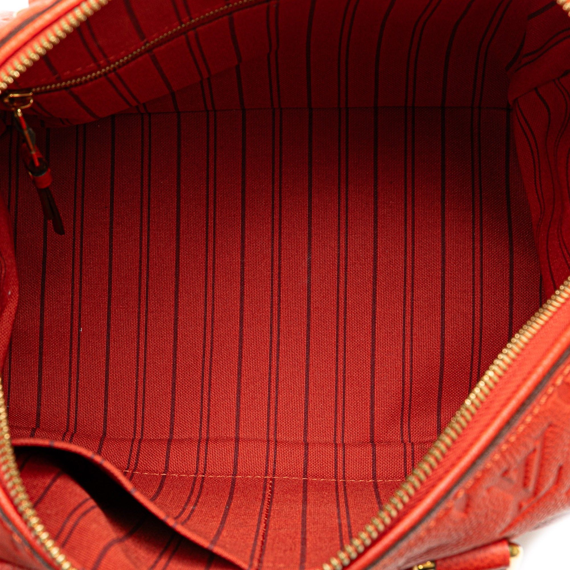 Louis Vuitton Louis Vuitton Monogram Empreinte Speedy Bandouliere 25 Red Size ONE SIZE - 4 Thumbnail