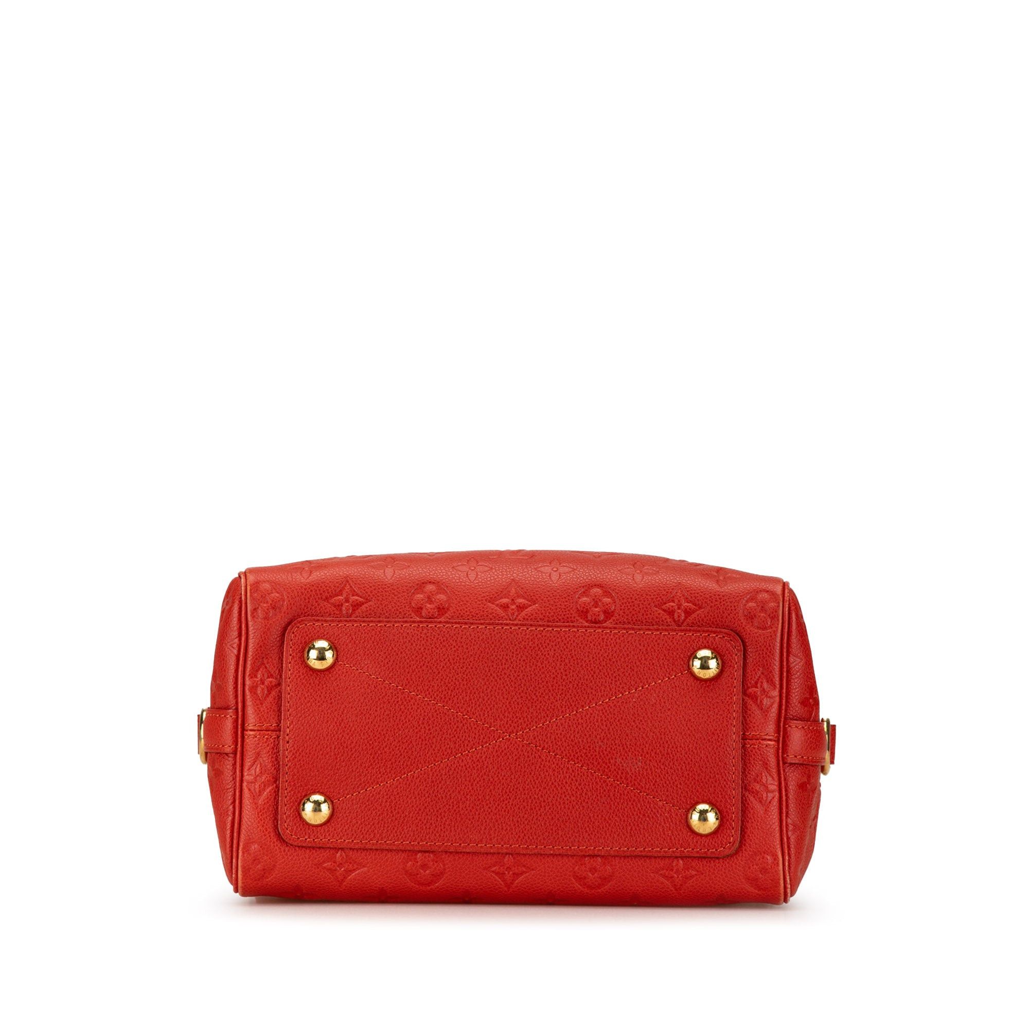 Louis Vuitton Louis Vuitton Monogram Empreinte Speedy Bandouliere 25 Red Size ONE SIZE - 3 Thumbnail