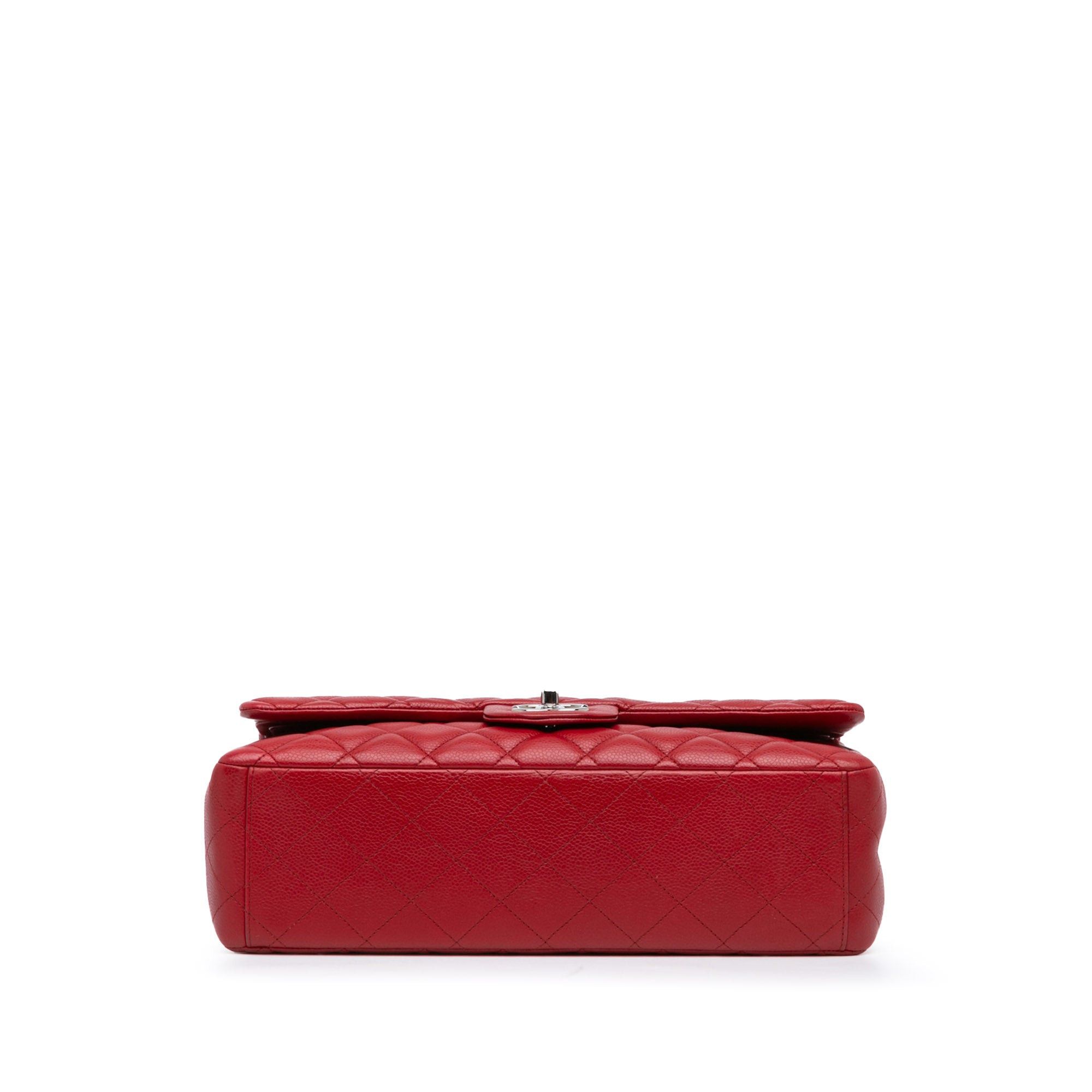 Chanel Chanel Maxi Classic Caviar Double Flap Red Size ONE SIZE - 3 Thumbnail