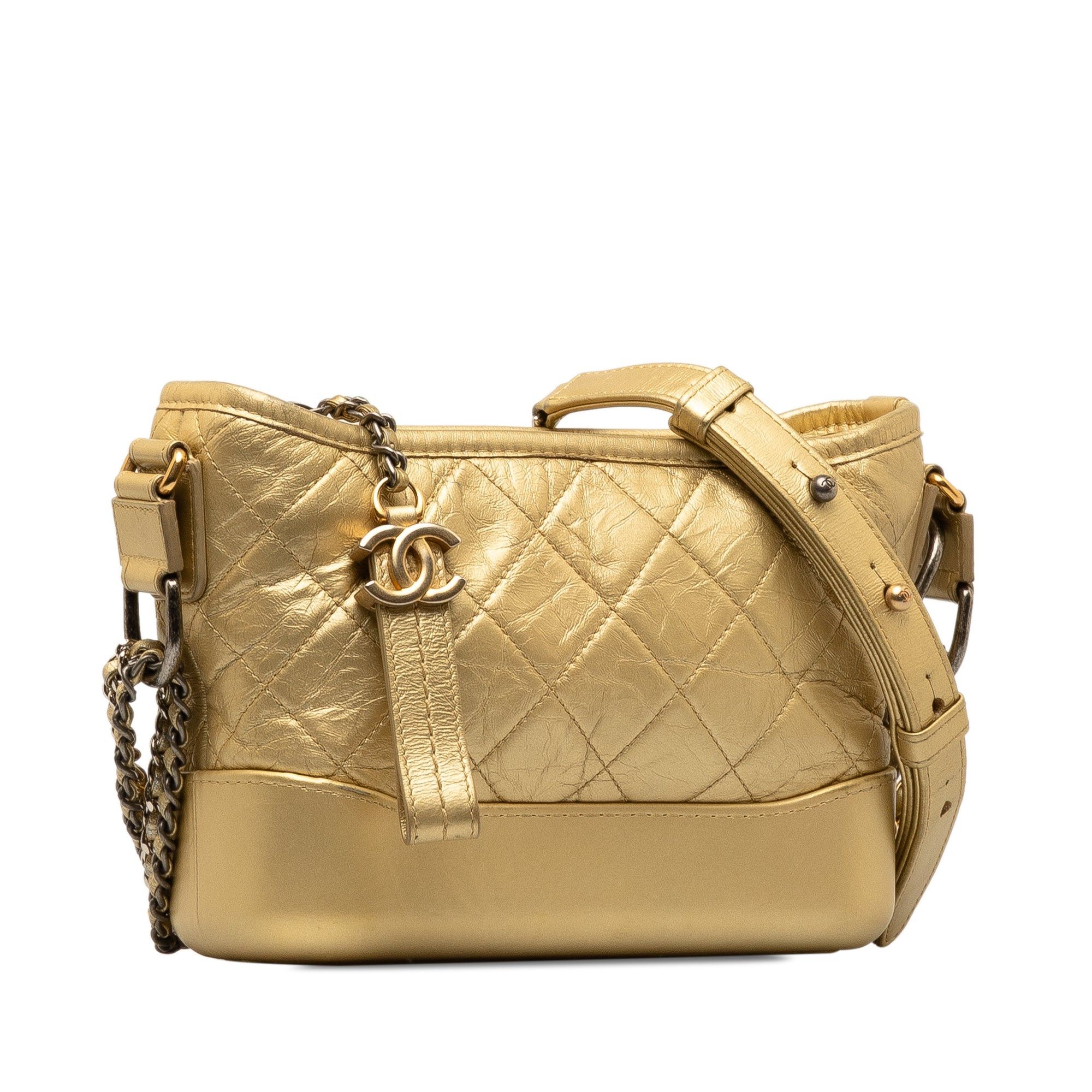 Chanel Chanel Small Metallic Lambskin Gabrielle Crossbody Gold Size ONE SIZE - 2 Thumbnail