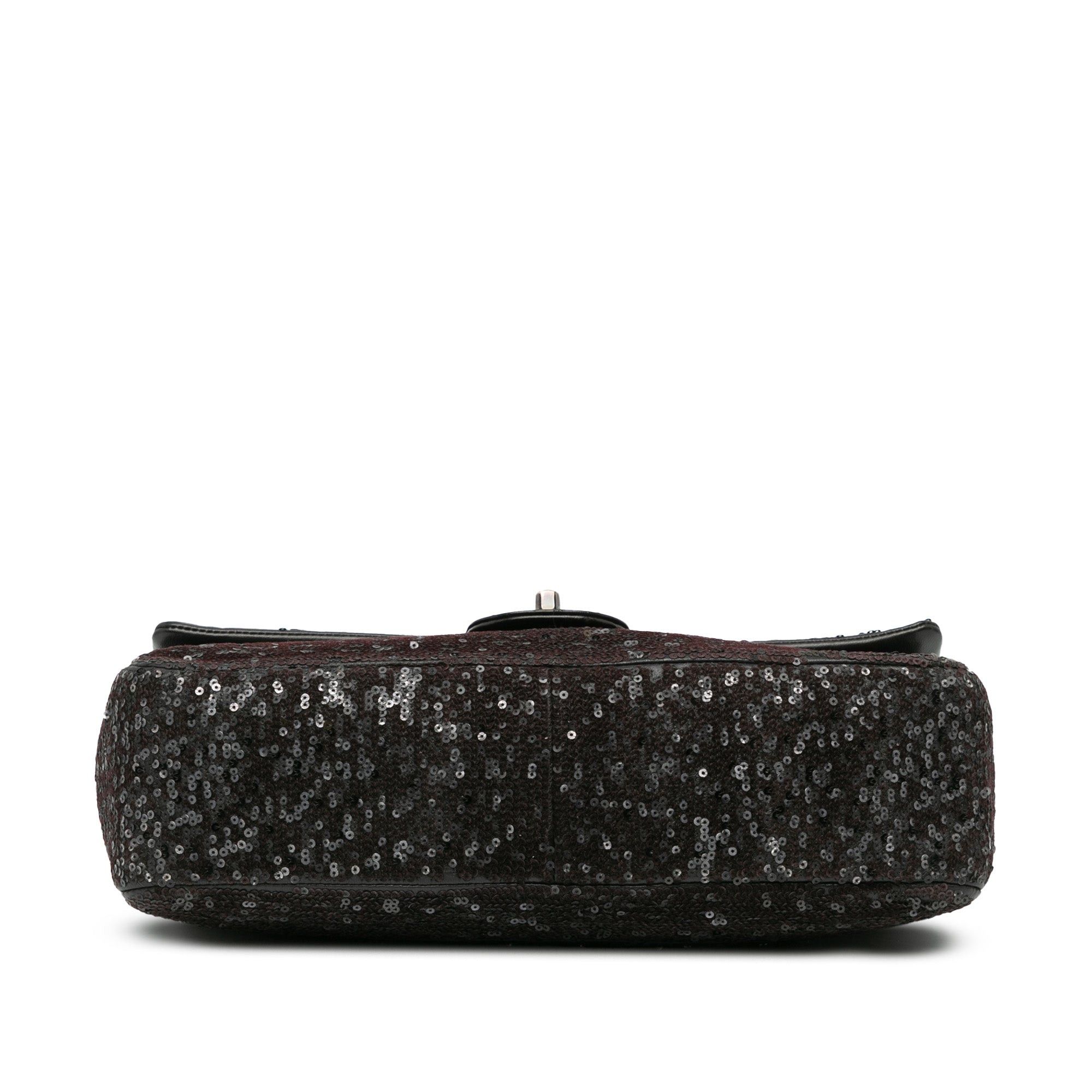 Chanel Chanel Jumbo Sequined Lambskin Moonlight On Water Flap Black Size ONE SIZE - 3 Thumbnail
