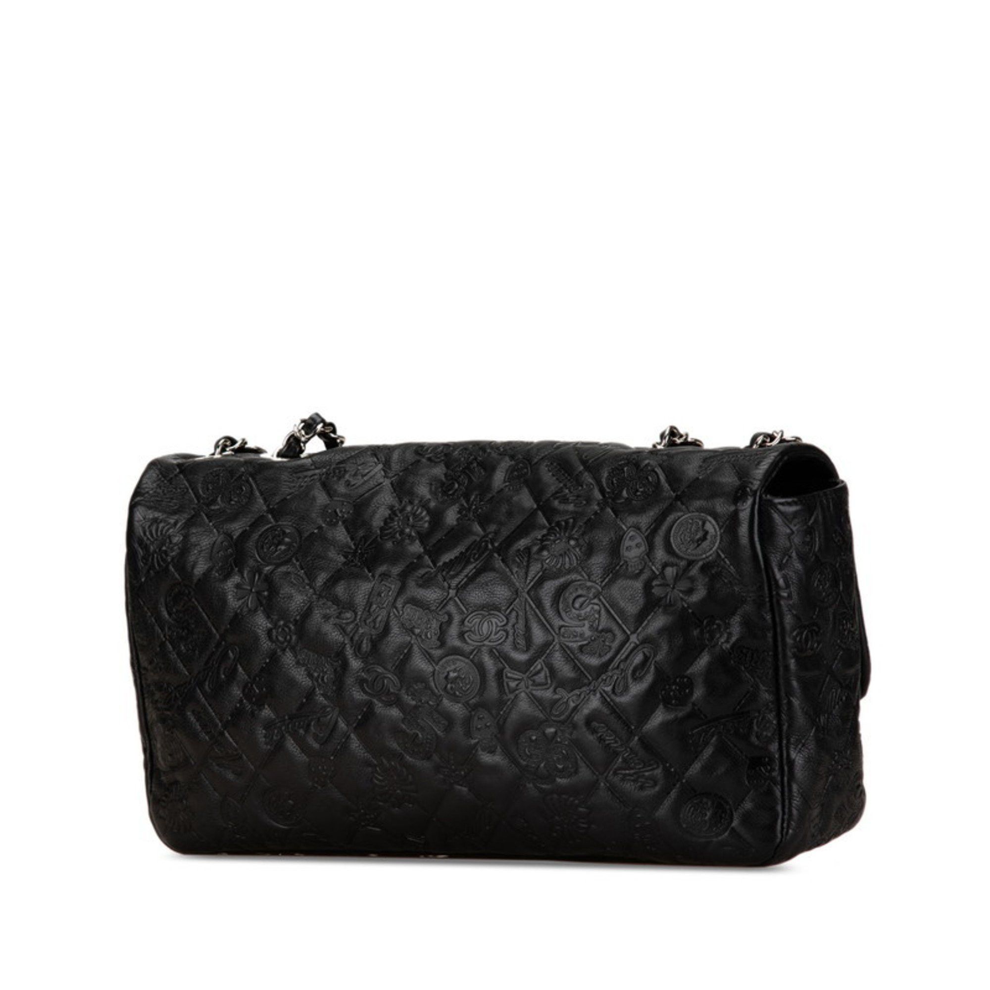 Chanel Chanel Matelasse Icon Bag Chain Shoulder Handbag Black Leather Women's CHANEL Size ONE SIZE - 2 Thumbnail