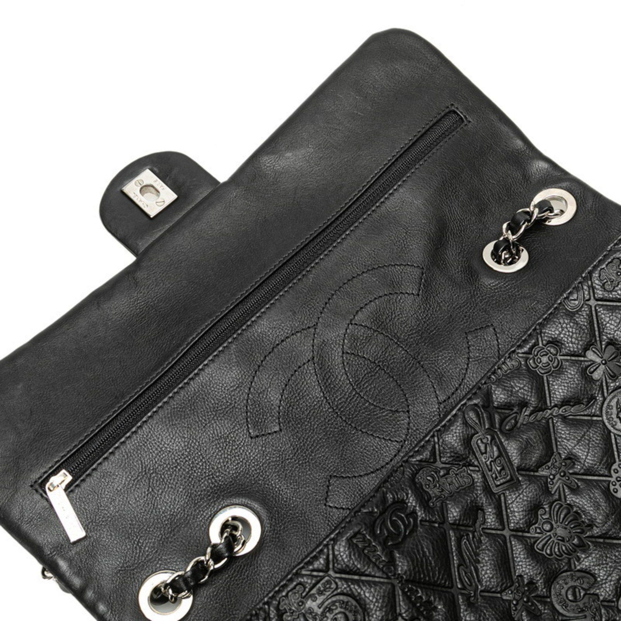 Chanel Chanel Matelasse Icon Bag Chain Shoulder Handbag Black Leather Women's CHANEL Size ONE SIZE - 4 Thumbnail