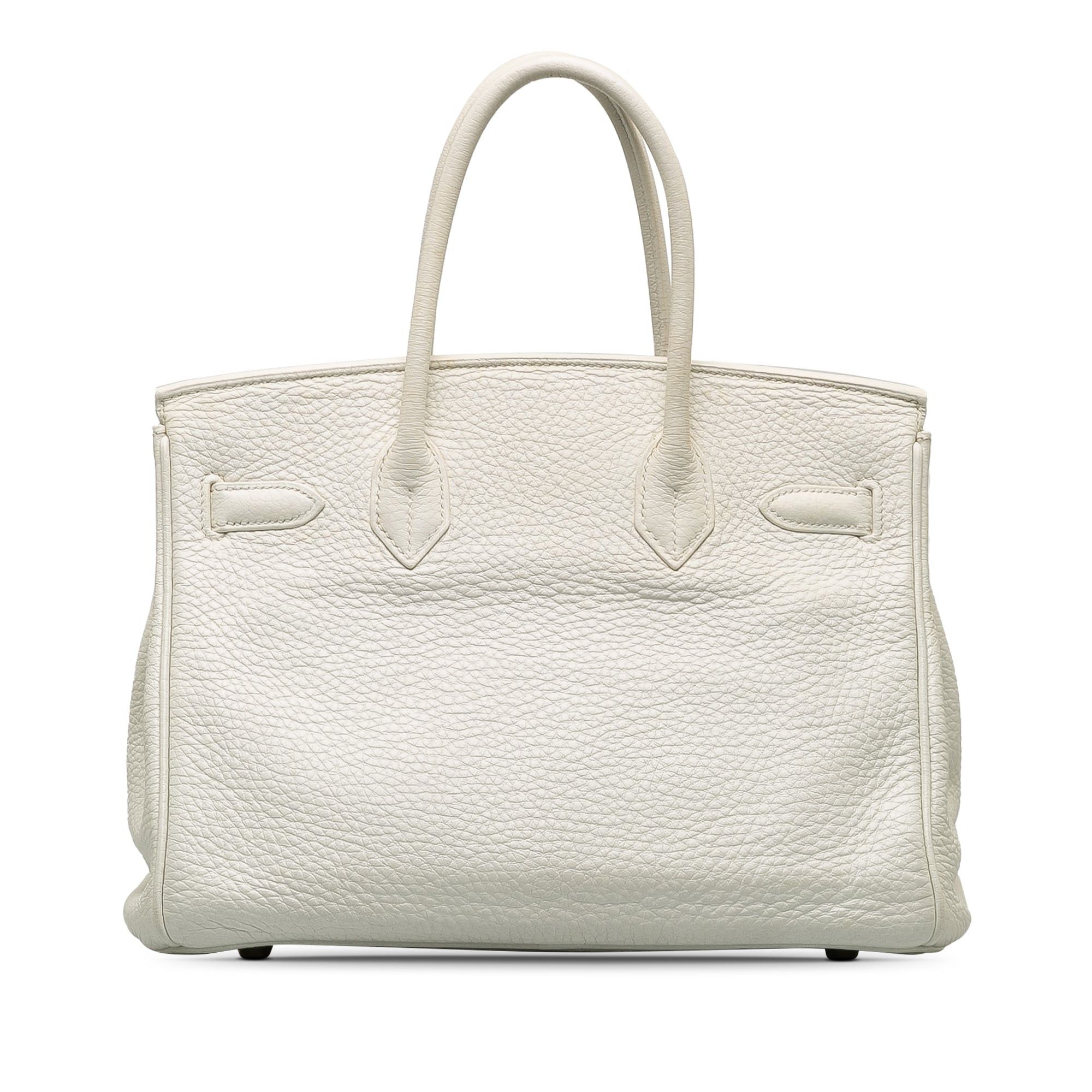 Hermes Hermès Clemence Birkin 30 White Size ONE SIZE - 3 Thumbnail