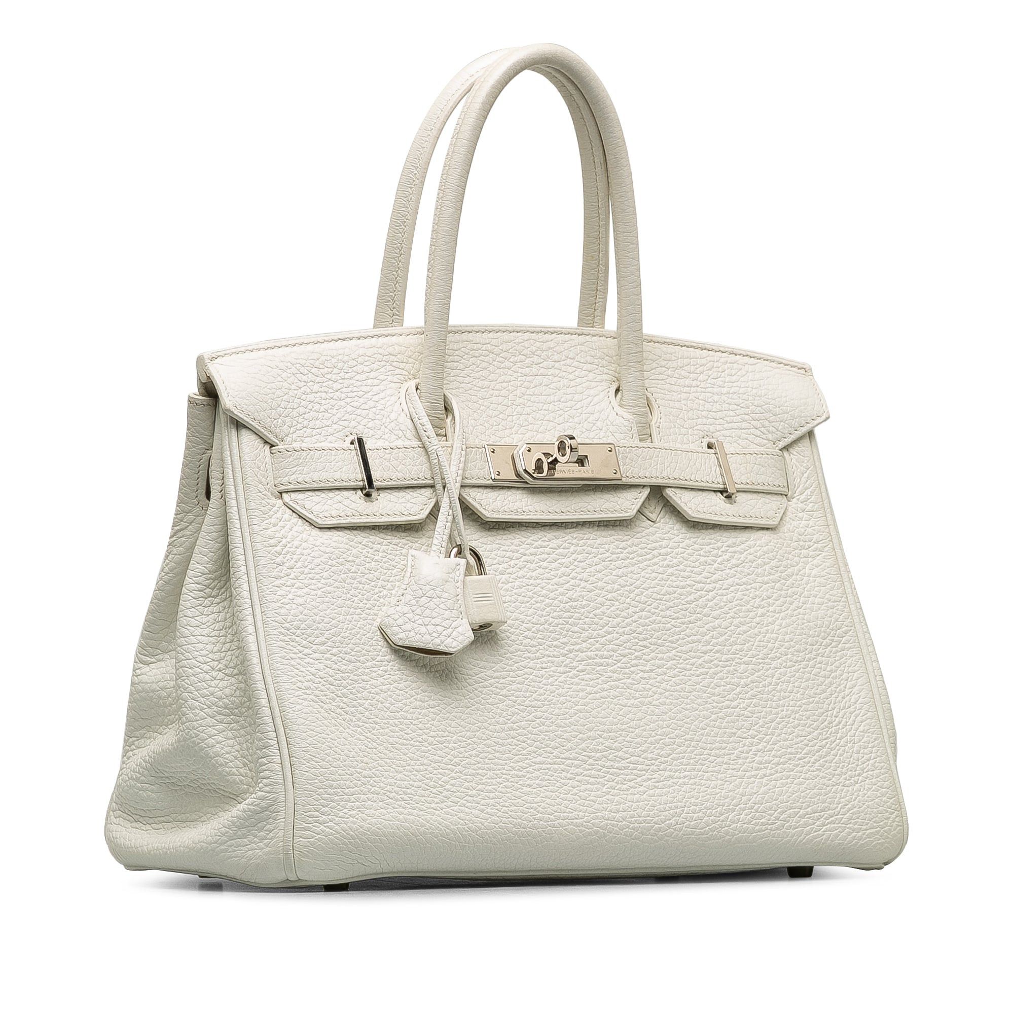 Hermes Hermès Clemence Birkin 30 White Size ONE SIZE - 2 Thumbnail