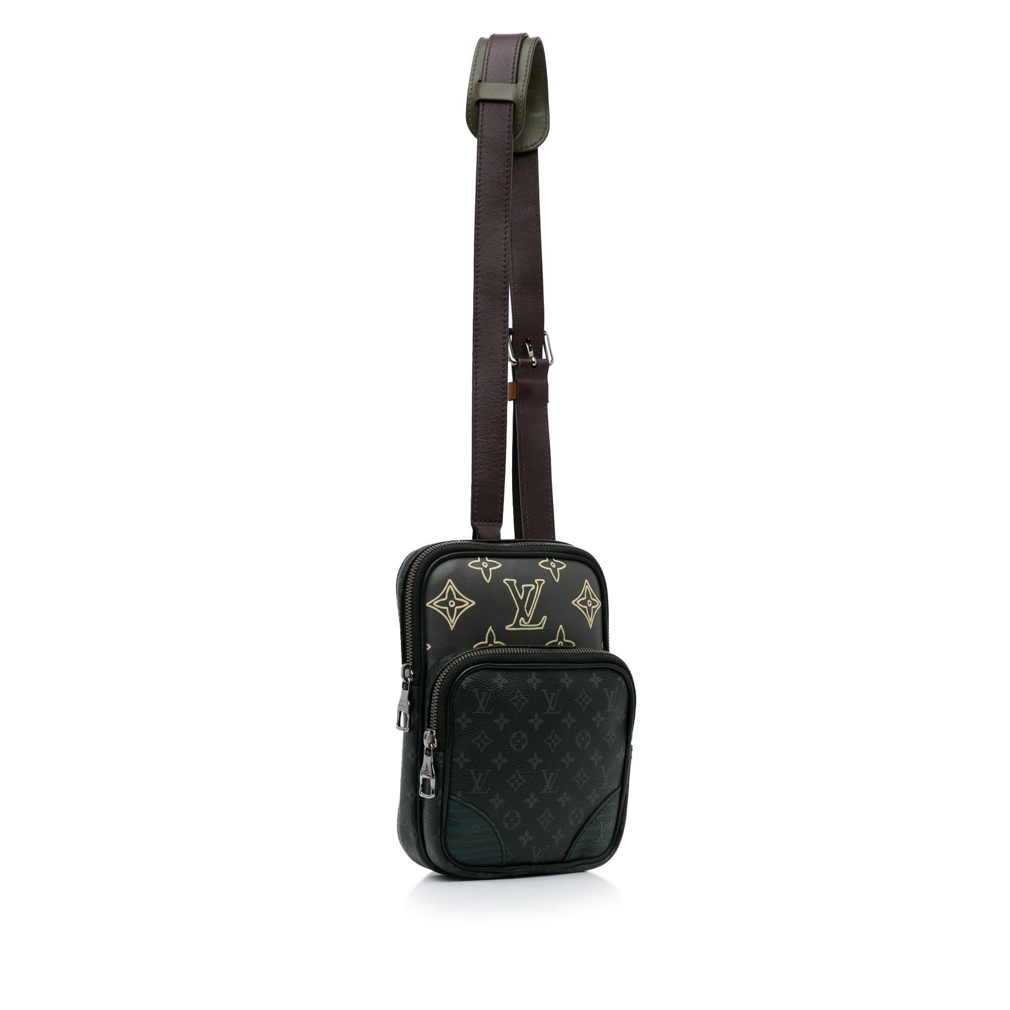 Louis Vuitton Louis Vuitton Monogram Eclipse Amazone Patchwork Sling Bag Black Size ONE SIZE - 2 Thumbnail