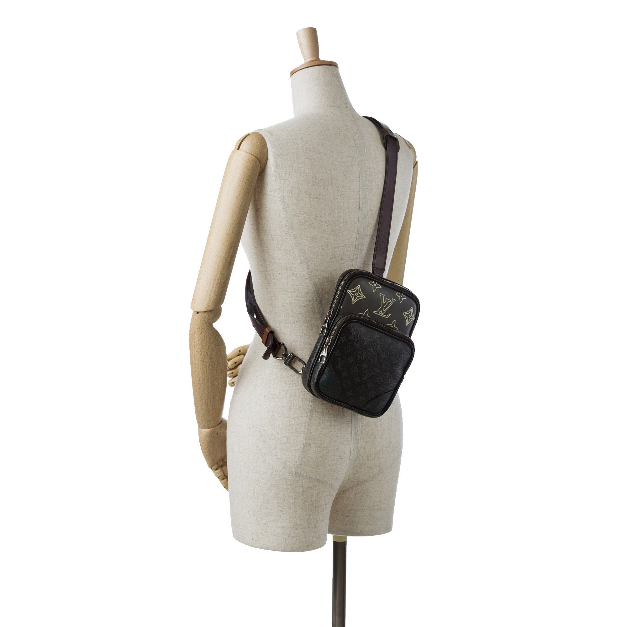 Louis Vuitton Louis Vuitton Monogram Eclipse Amazone Patchwork Sling Bag Black Size ONE SIZE - 21 Thumbnail