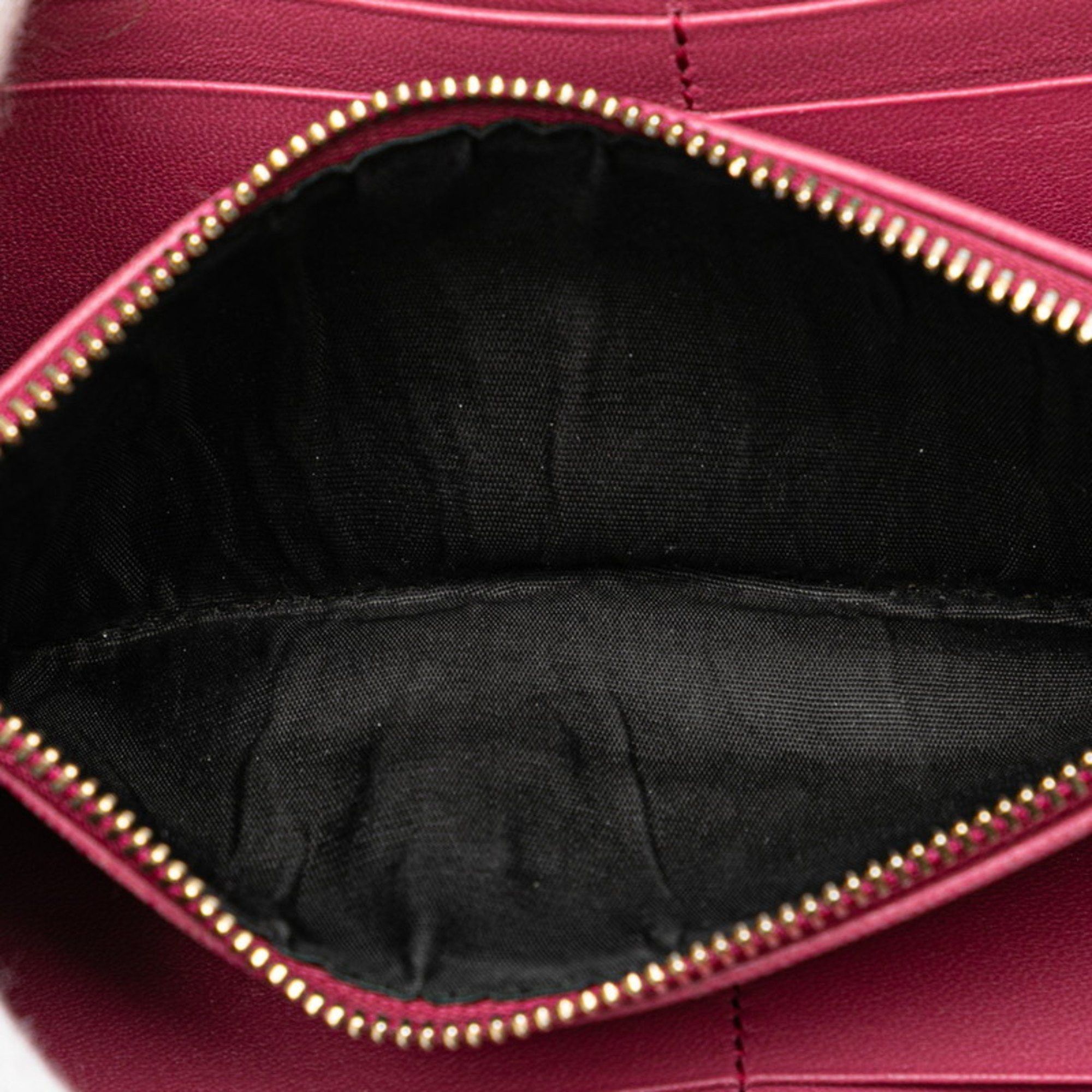 Bvlgari BVLGARI Round Long Wallet Beige Leather Women's Size ONE SIZE - 7 Thumbnail