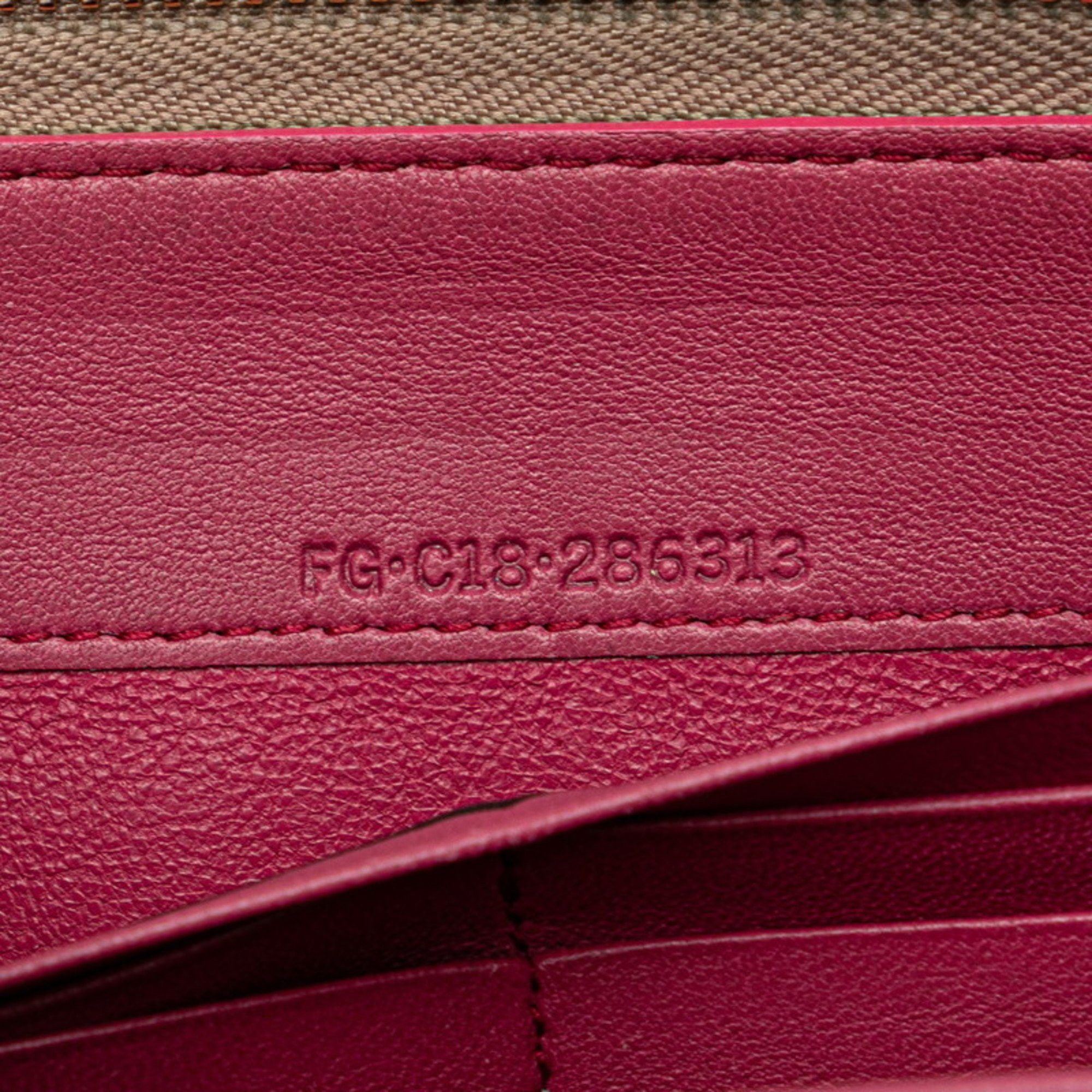 Bvlgari BVLGARI Round Long Wallet Beige Leather Women's Size ONE SIZE - 9 Thumbnail