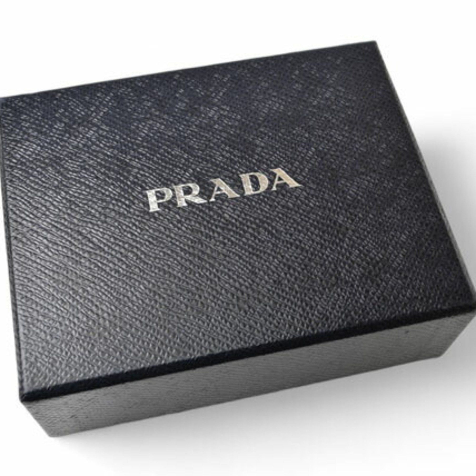 Prada PRADA Men's Wallet with Billfold 2MO513 Embossed Leather Black Grey Size ONE SIZE - 10 Thumbnail