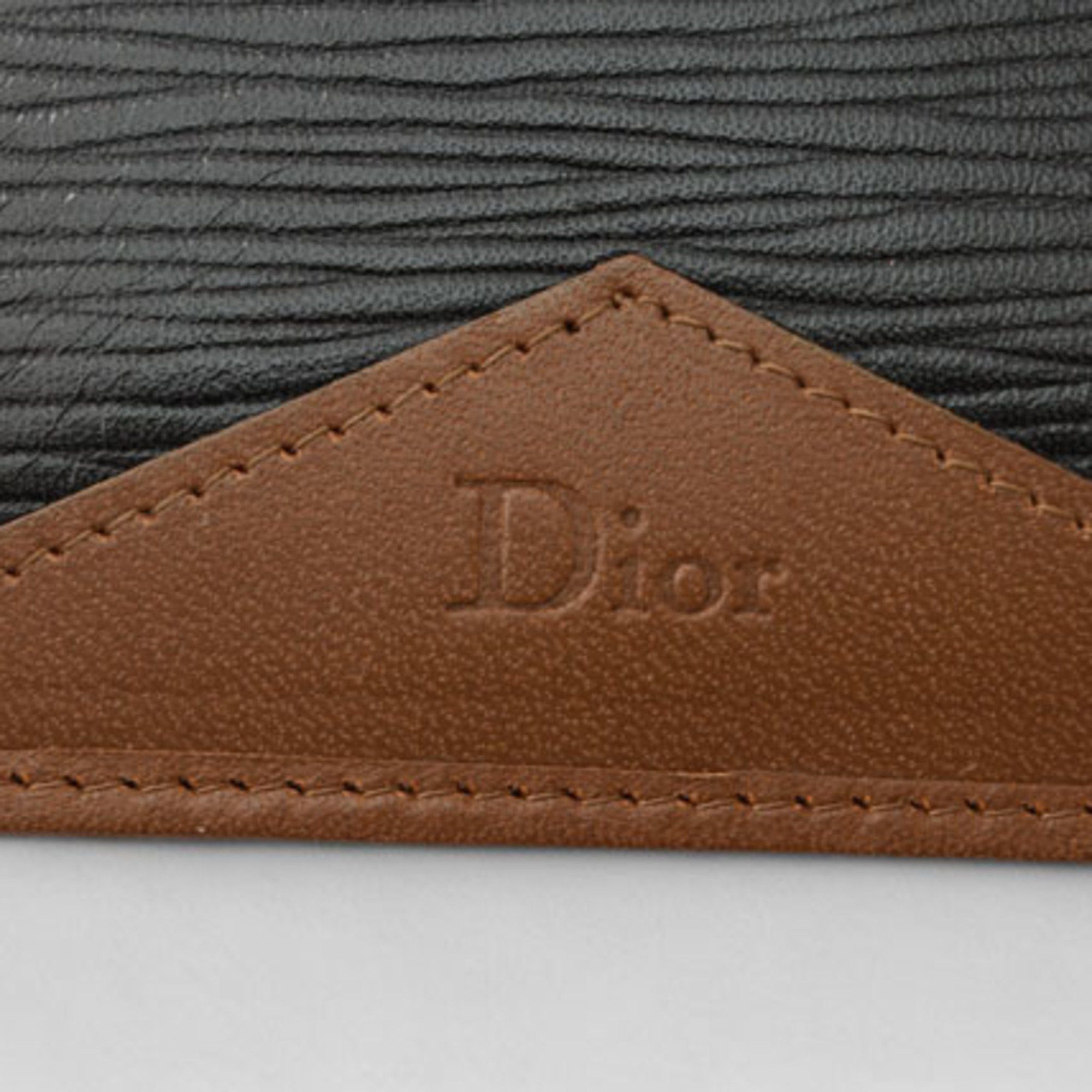 Dior Christian Dior Men's Bi-fold Black Brown Size ONE SIZE - 5 Thumbnail
