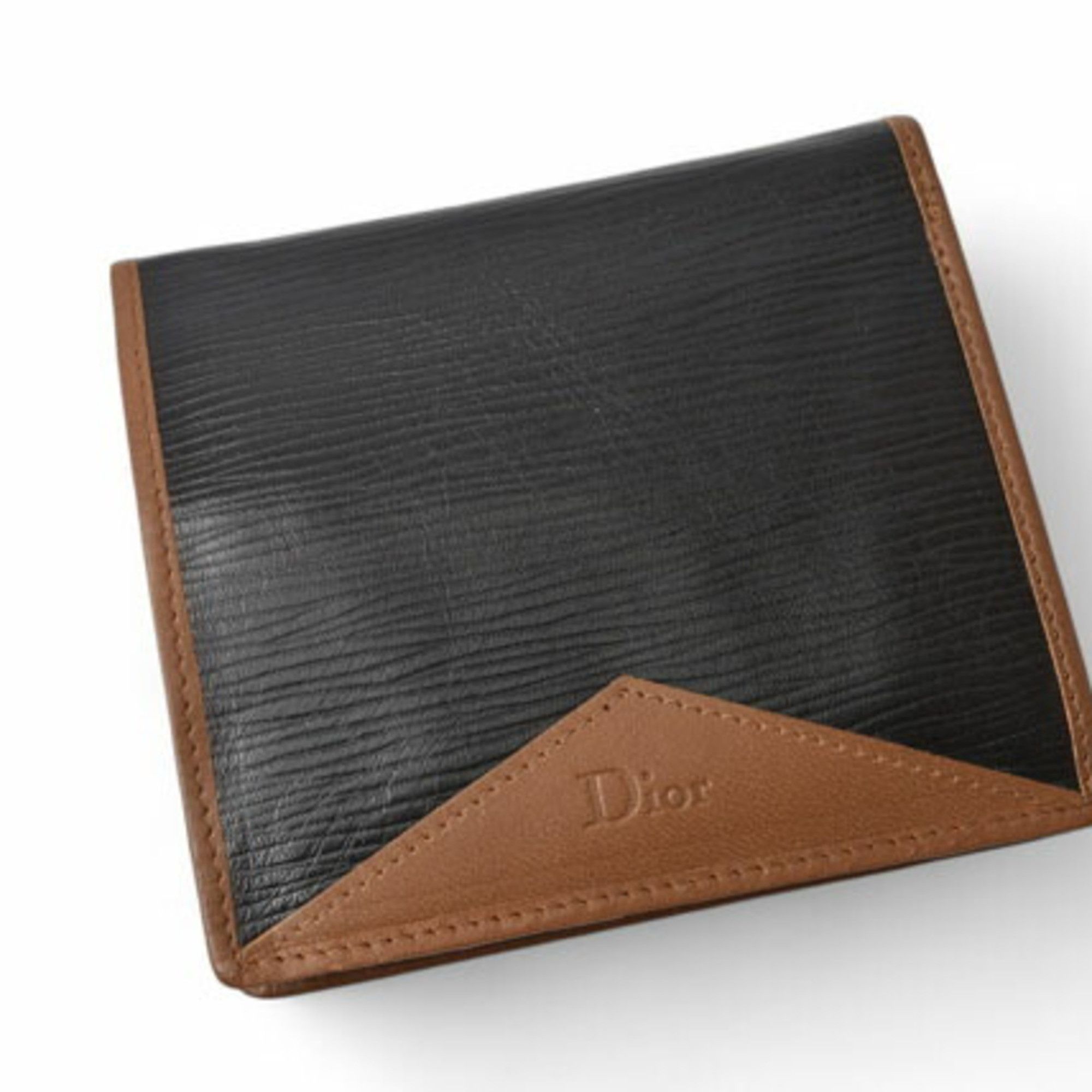Dior Christian Dior Men's Bi-fold Black Brown Size ONE SIZE - 3 Thumbnail