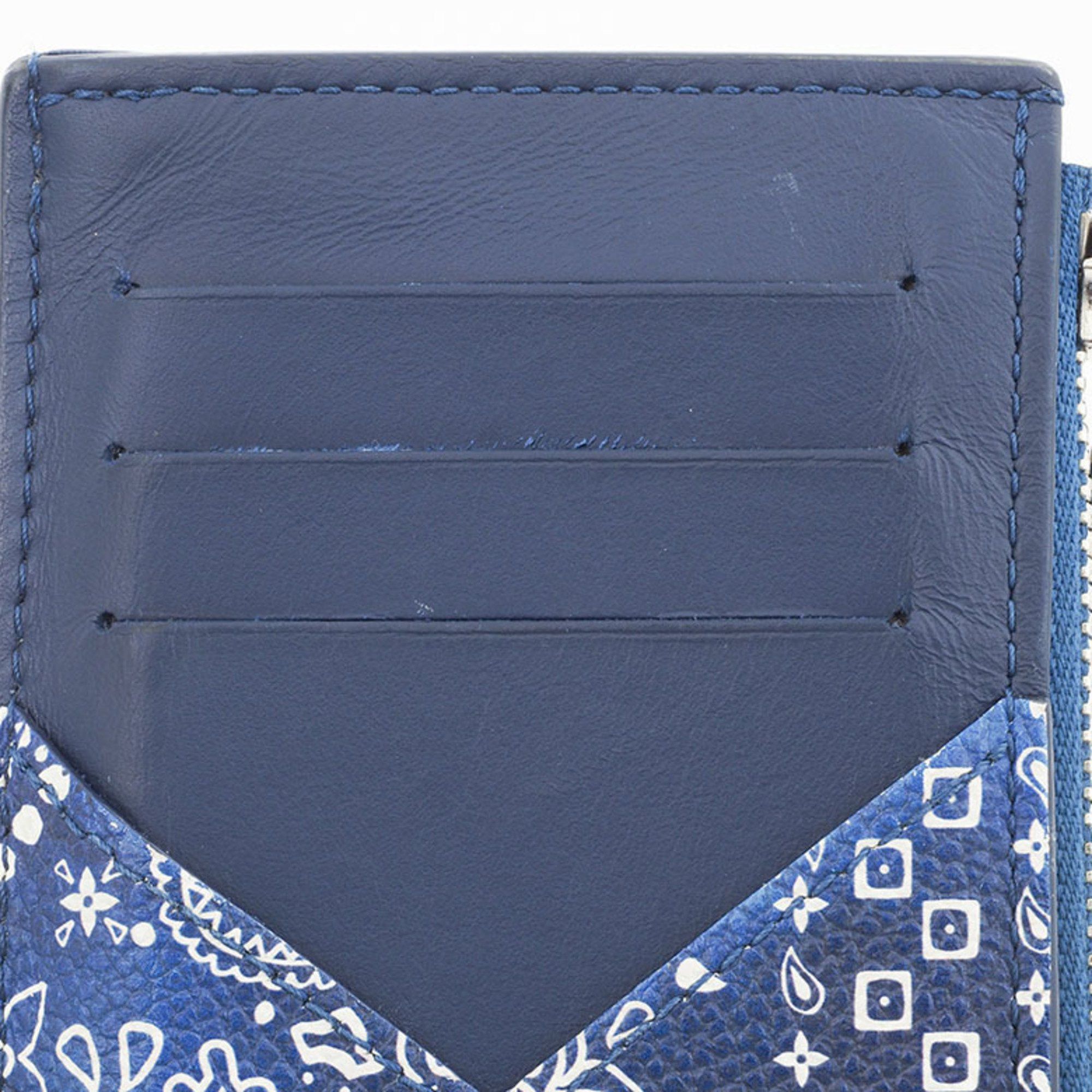 Louis Vuitton Louis Vuitton Coin Card Holder Case Blue M81432 Men's Monogram Bandana Canvas LOUIS VUITTON Size ONE SIZE - 6 Thumbnail