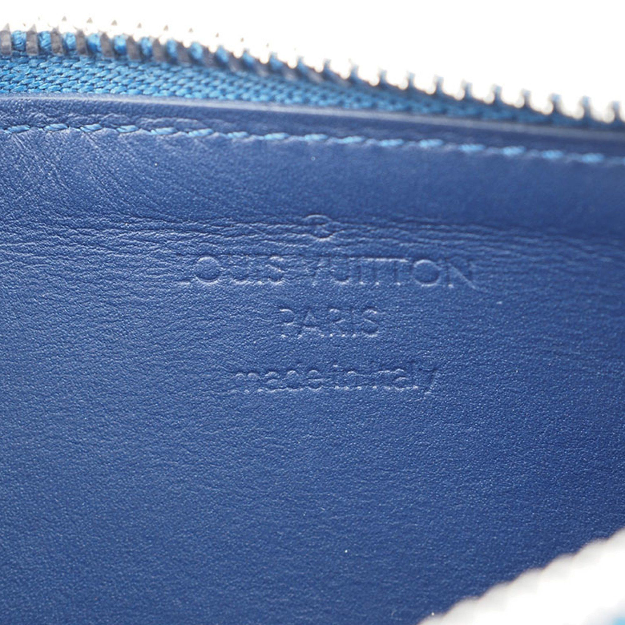 Louis Vuitton Louis Vuitton Coin Card Holder Case Blue M81432 Men's Monogram Bandana Canvas LOUIS VUITTON Size ONE SIZE - 8 Thumbnail