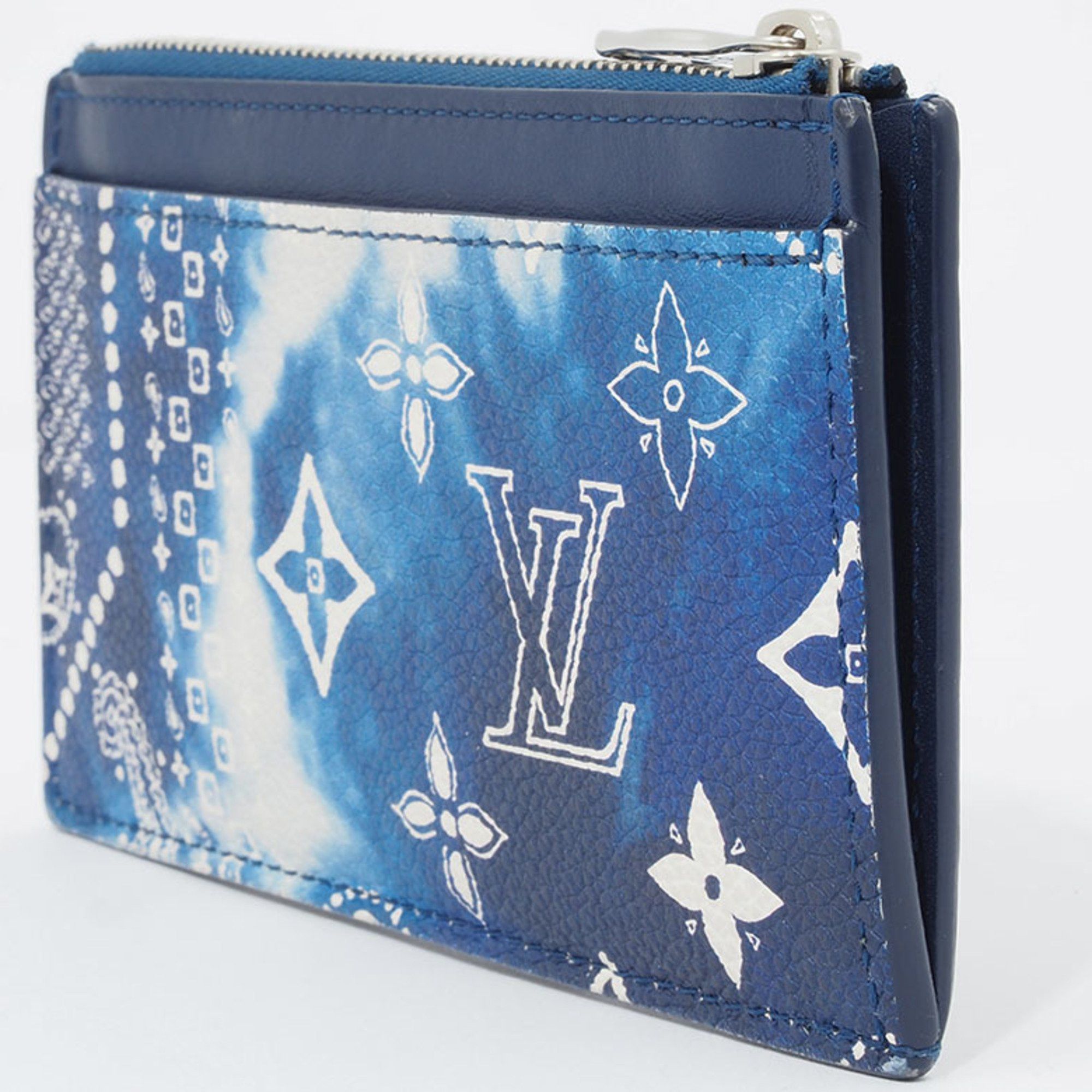 Louis Vuitton Louis Vuitton Coin Card Holder Case Blue M81432 Men's Monogram Bandana Canvas LOUIS VUITTON Size ONE SIZE - 2 Thumbnail