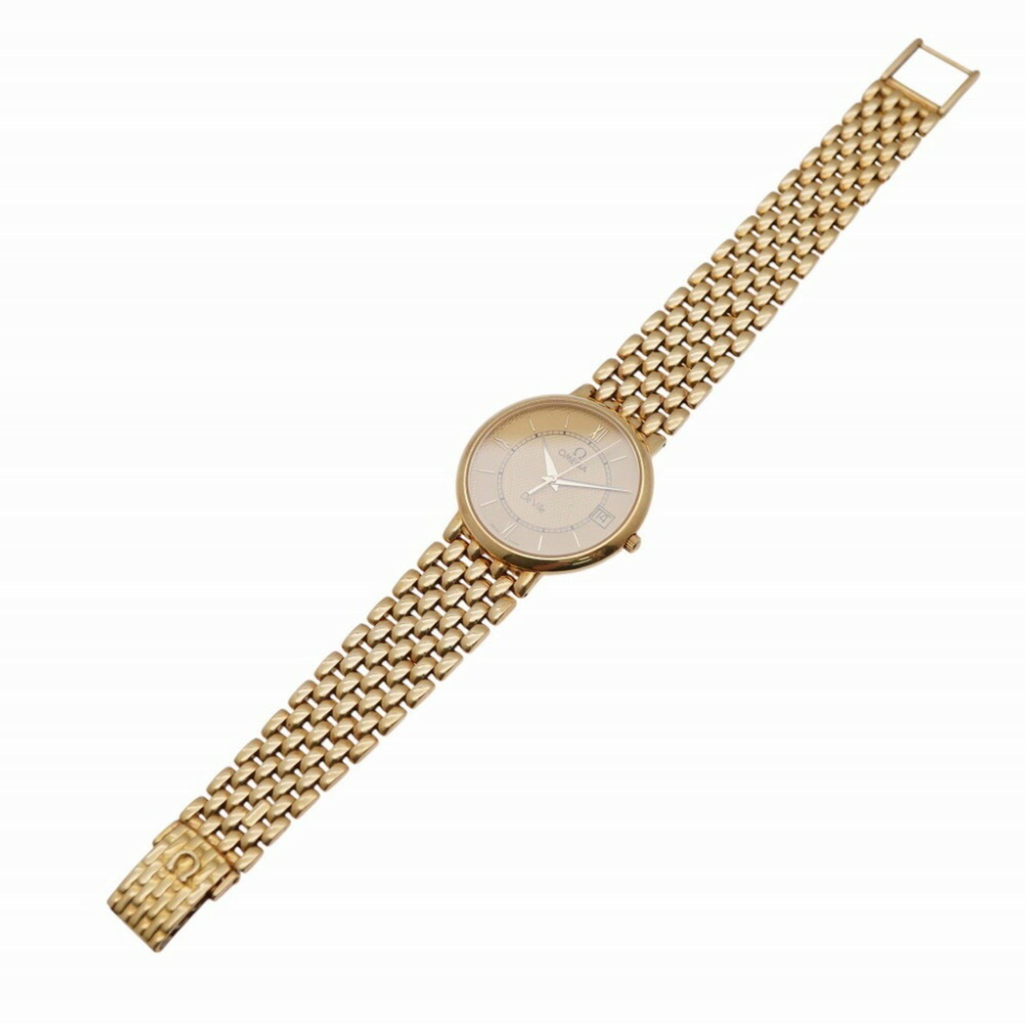 Omega OMEGA De Ville K18YG 80.3g Solid Gold 71271400 Quartz Wristwatch 750 Yellow Dial 0076OMEGA Men's Size ONE SIZE - 6 Thumbnail