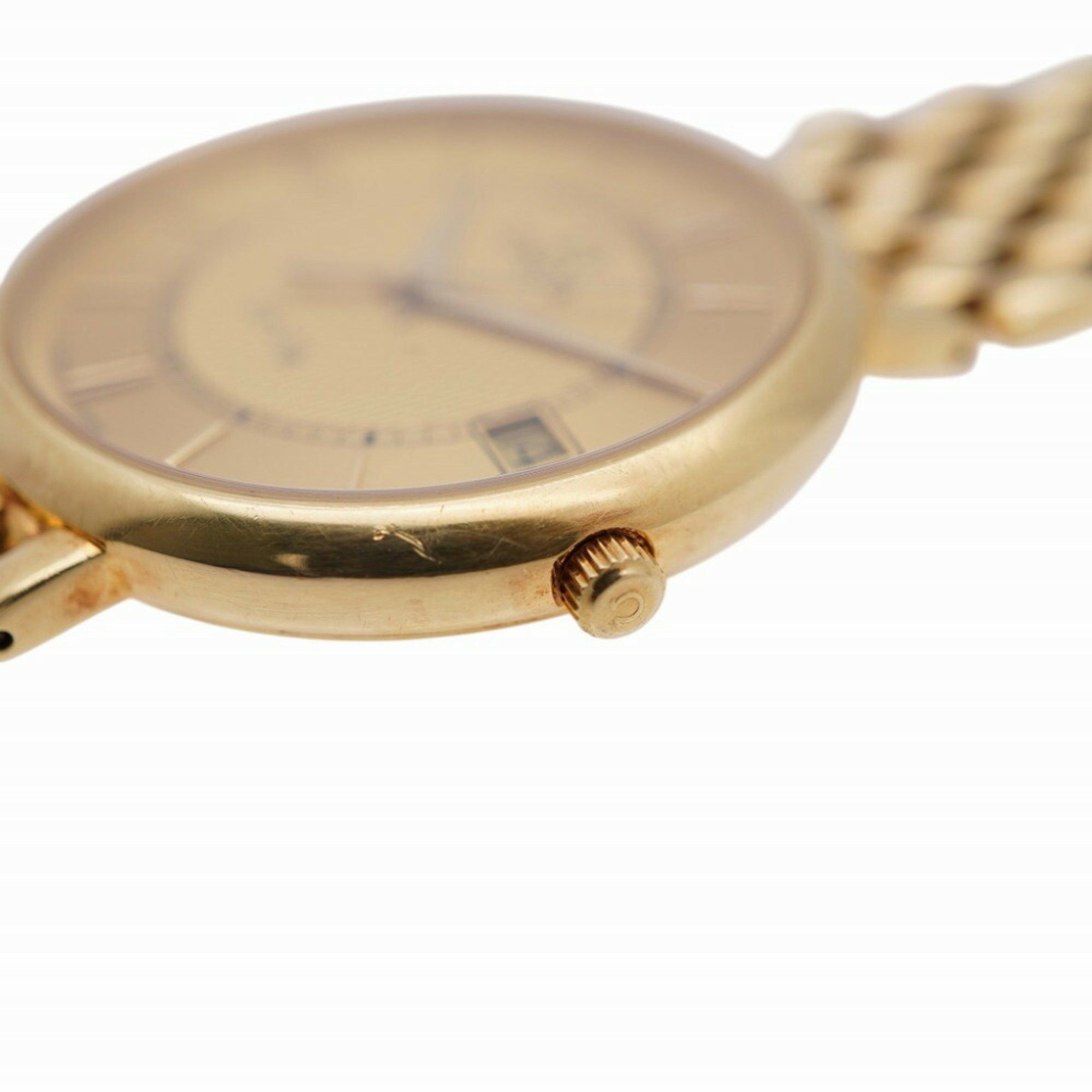 Omega OMEGA De Ville K18YG 80.3g Solid Gold 71271400 Quartz Wristwatch 750 Yellow Dial 0076OMEGA Men's Size ONE SIZE - 8 Thumbnail