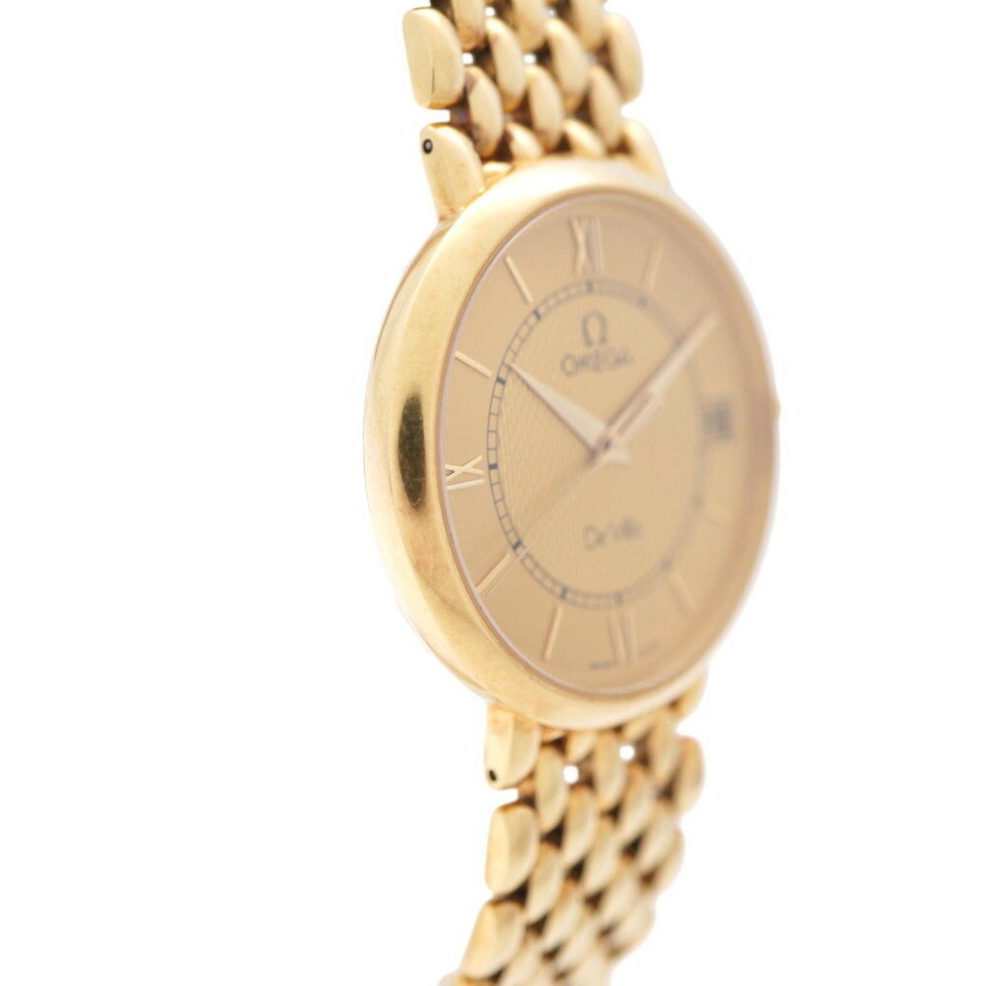 Omega OMEGA De Ville K18YG 80.3g Solid Gold 71271400 Quartz Wristwatch 750 Yellow Dial 0076OMEGA Men's Size ONE SIZE - 5 Thumbnail