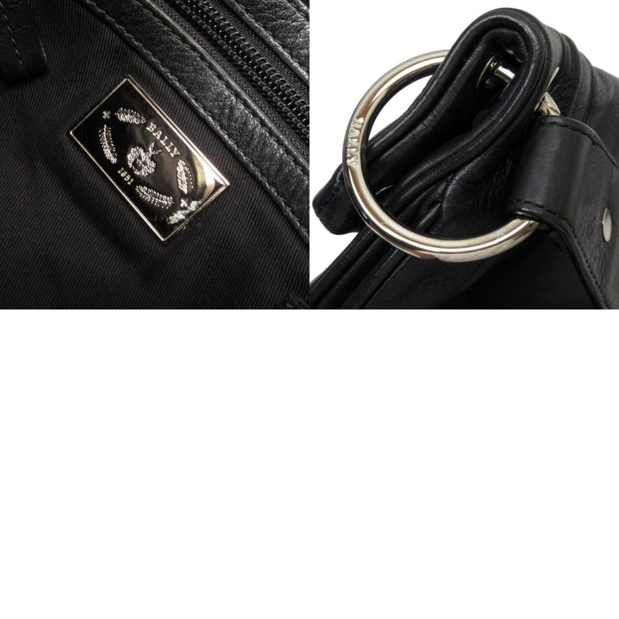 Bally BALLY shoulder bag leather canvas black light beige silver men's w0811f Size ONE SIZE - 5 Thumbnail