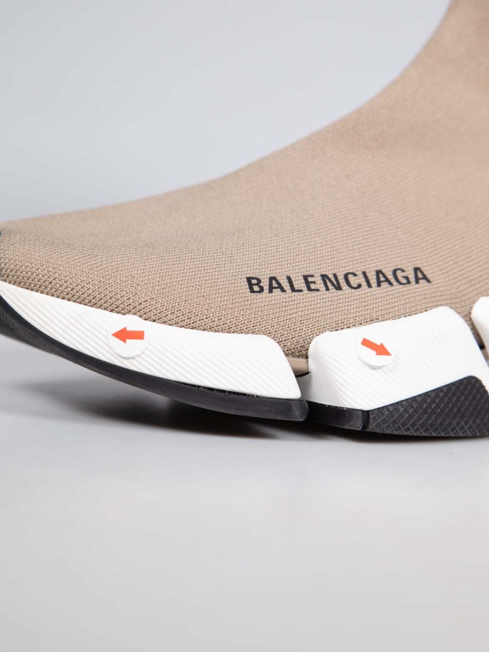 Balenciaga Beige Speed 2.0 Sock Trainers Size US 6 / IT 36 - 8 Thumbnail