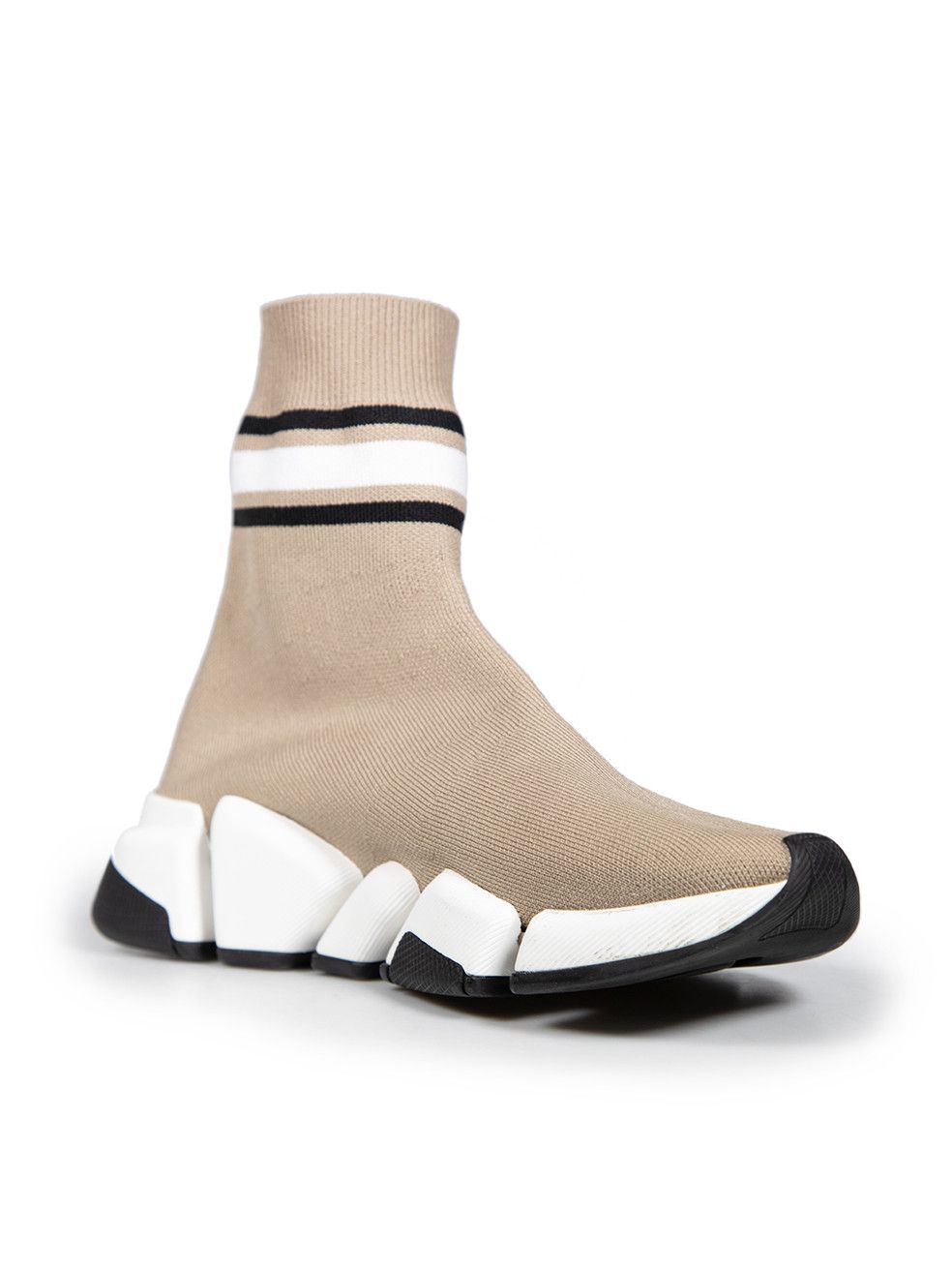 Balenciaga Beige Speed 2.0 Sock Trainers Size US 6 / IT 36 - 2 Thumbnail