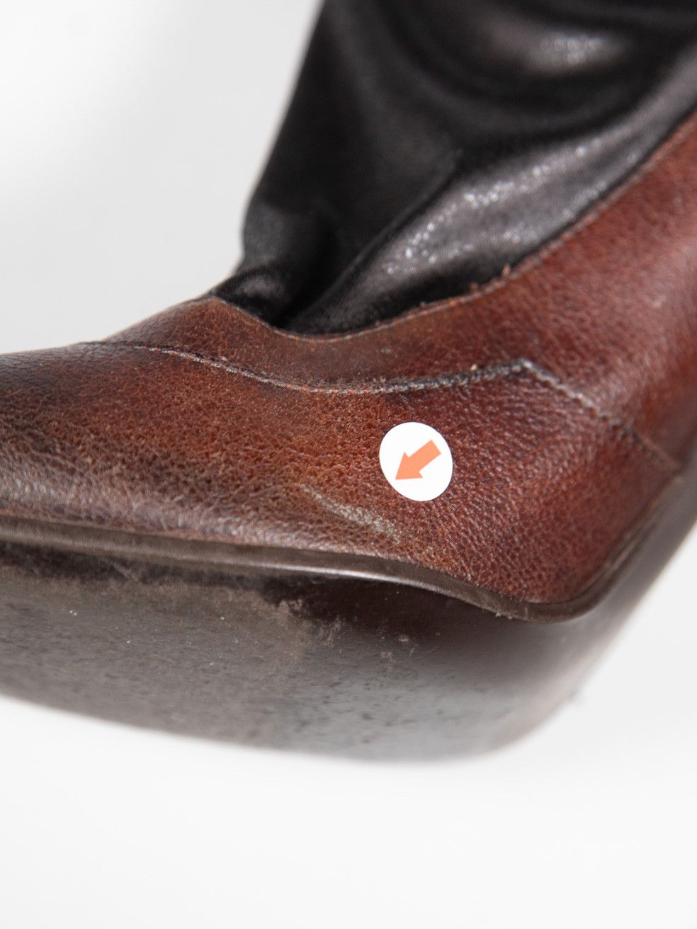 Stella McCartney Brown Square Toe High Heel Boots Size US 7 / IT 37 - 17 Thumbnail