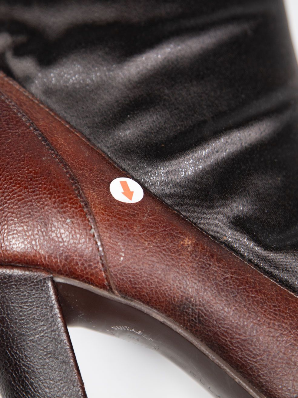 Stella McCartney Brown Square Toe High Heel Boots Size US 7 / IT 37 - 20 Thumbnail