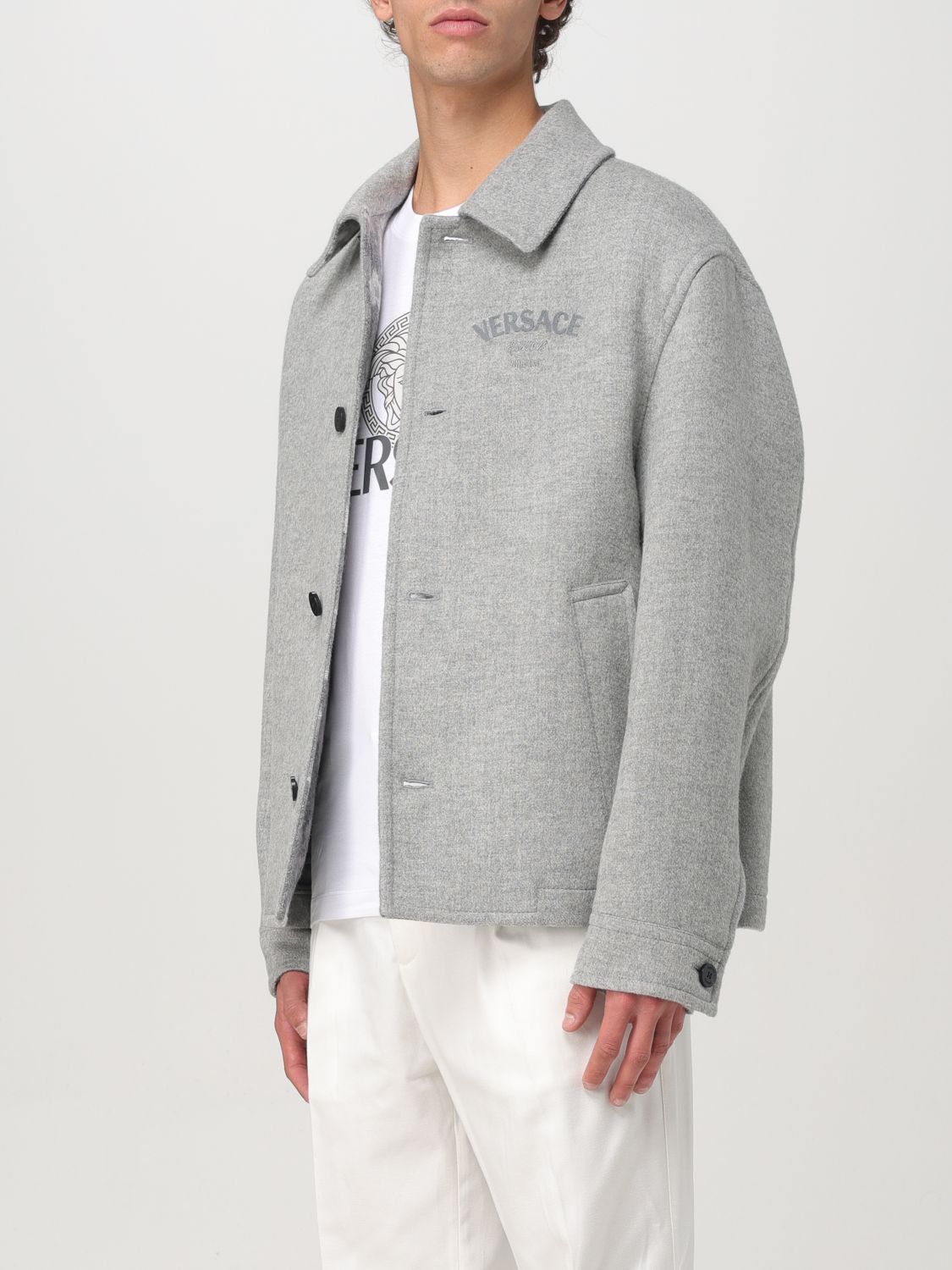 Versace Versace Jacket Men Grey Size US M / EU 48-50 / 2 - 4 Thumbnail