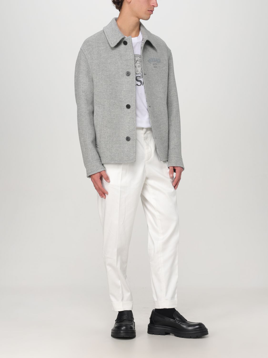 Versace Versace Jacket Men Grey Size US L / EU 52-54 / 3 - 2 Thumbnail