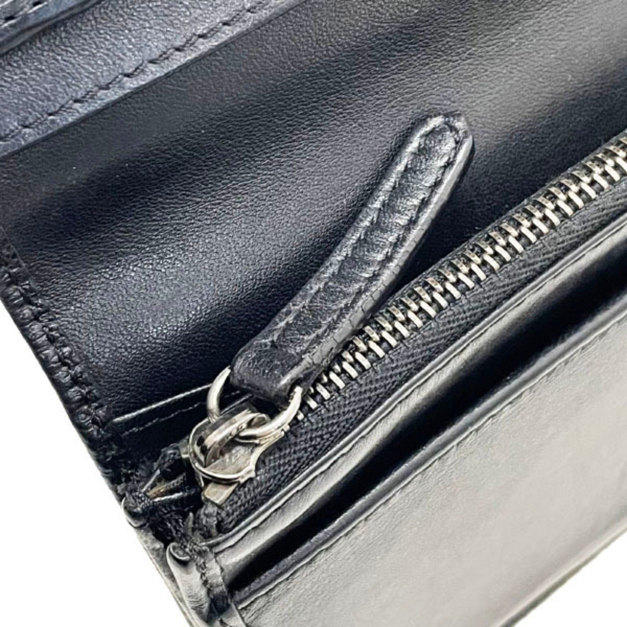 Burberry Burberry Leather Black BURBERRY Long Wallet Men's HH-13755 Size ONE SIZE - 8 Thumbnail