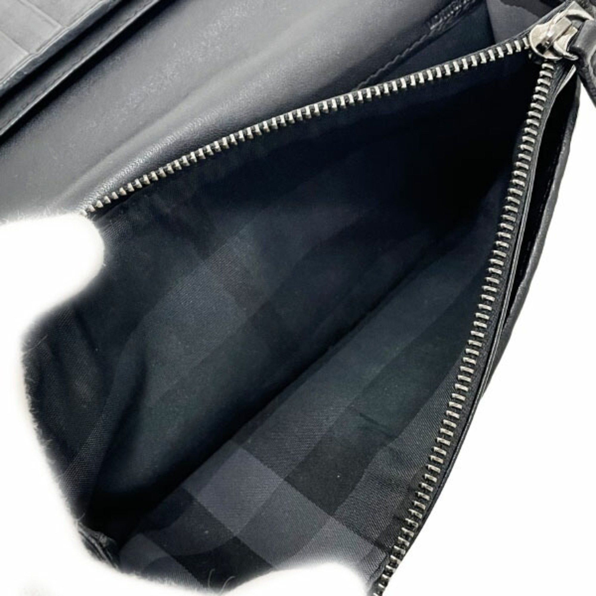 Burberry Burberry Leather Black BURBERRY Long Wallet Men's HH-13755 Size ONE SIZE - 9 Thumbnail