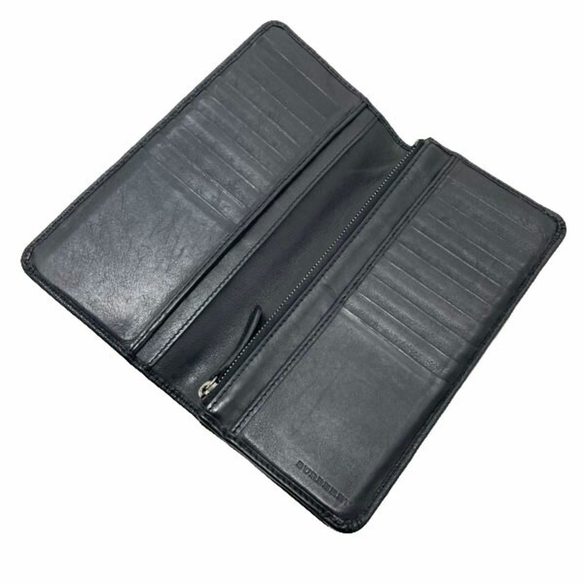 Burberry Burberry Leather Black BURBERRY Long Wallet Men's HH-13755 Size ONE SIZE - 6 Thumbnail