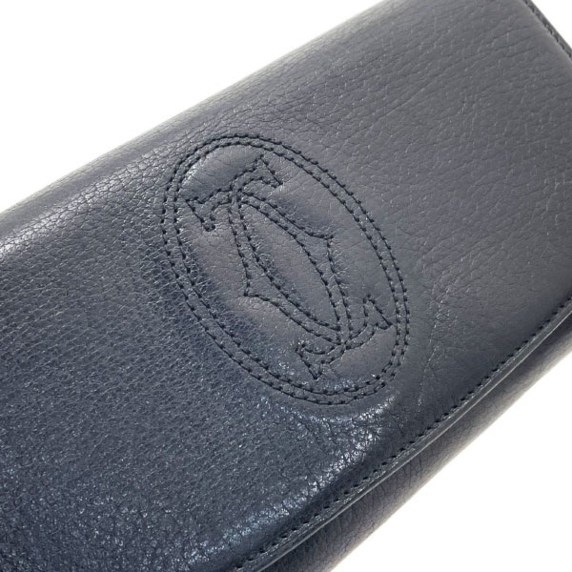 Cartier Cartier Long Wallet Marcello de Calf Leather Black L3001295 2C Stitch NN-13964 Size ONE SIZE - 7 Thumbnail
