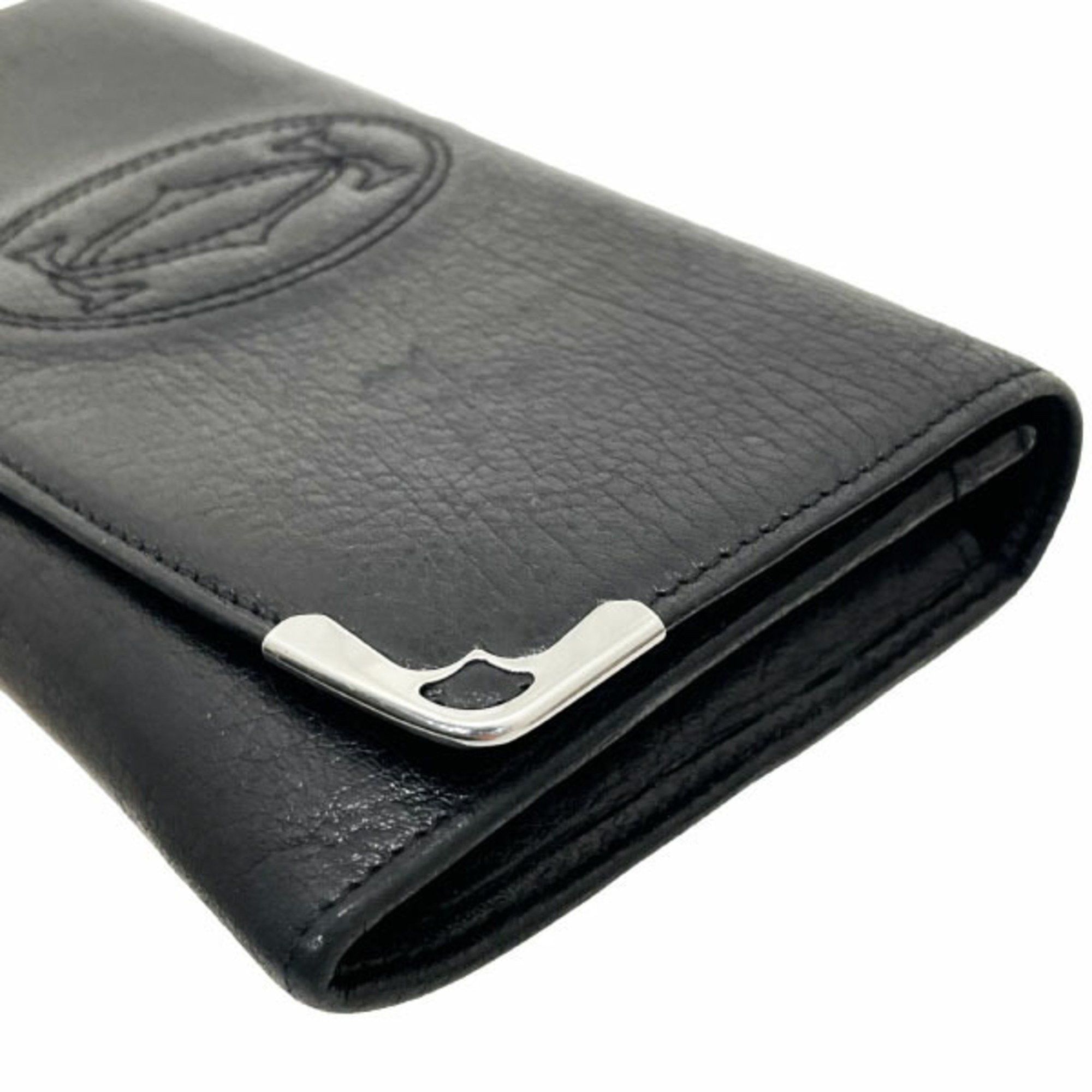 Cartier Cartier Long Wallet Marcello de Calf Leather Black L3001295 2C Stitch NN-13964 Size ONE SIZE - 5 Thumbnail
