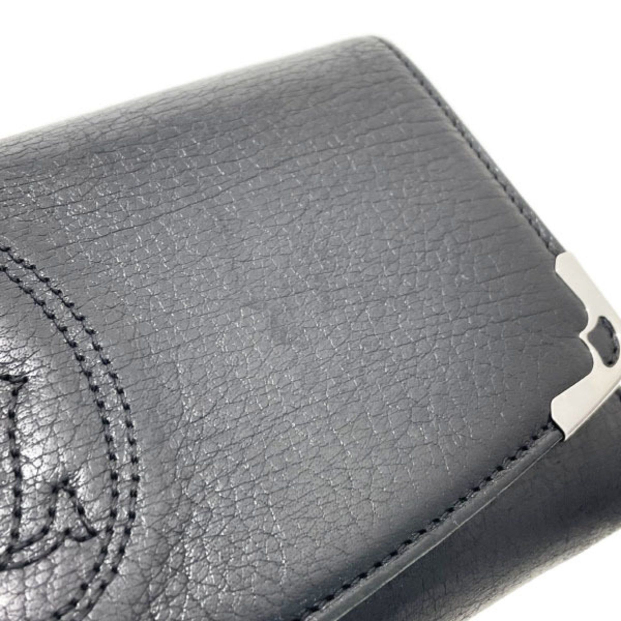 Cartier Cartier Long Wallet Marcello de Calf Leather Black L3001295 2C Stitch NN-13964 Size ONE SIZE - 6 Thumbnail