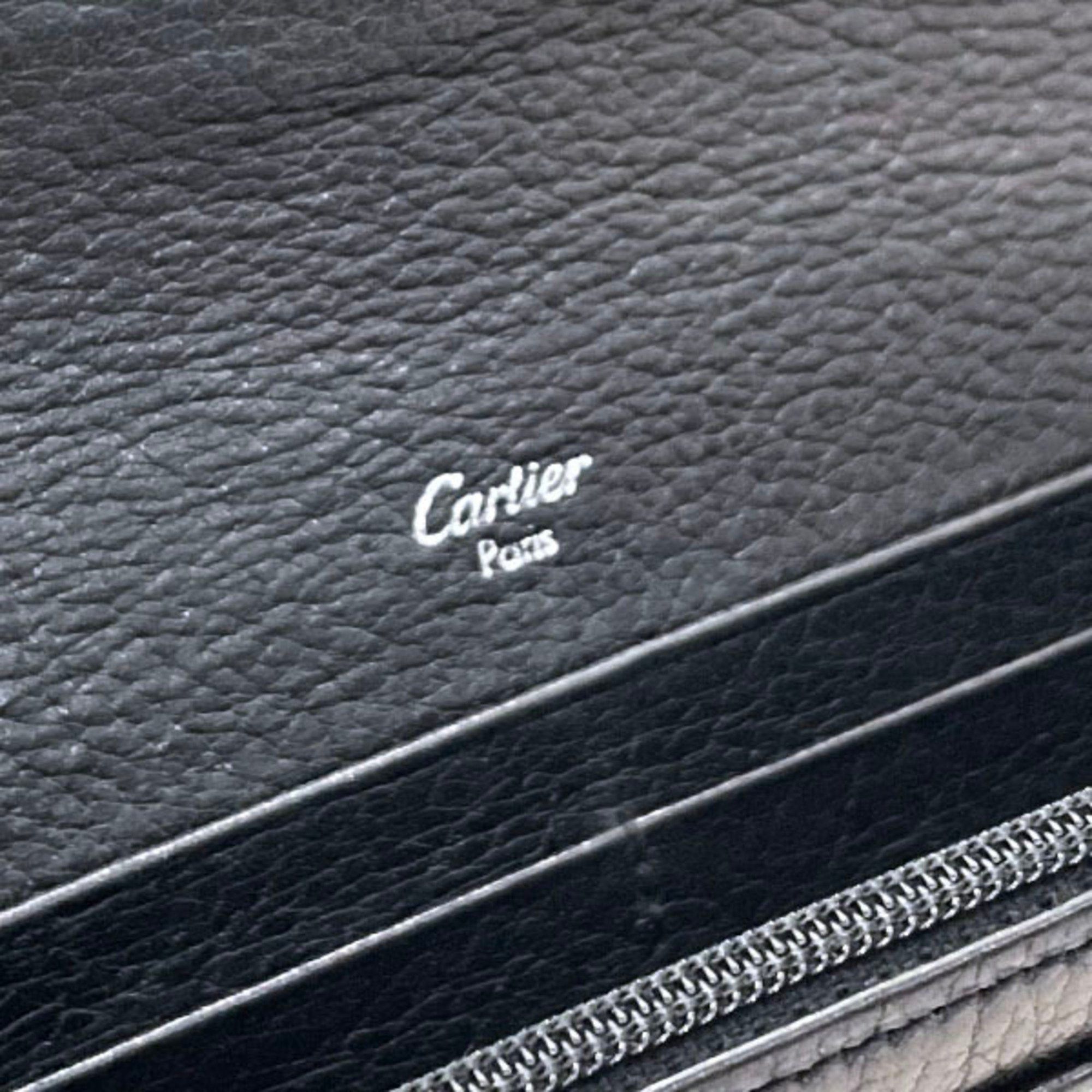 Cartier Cartier Long Wallet Marcello de Calf Leather Black L3001295 2C Stitch NN-13964 Size ONE SIZE - 12 Thumbnail