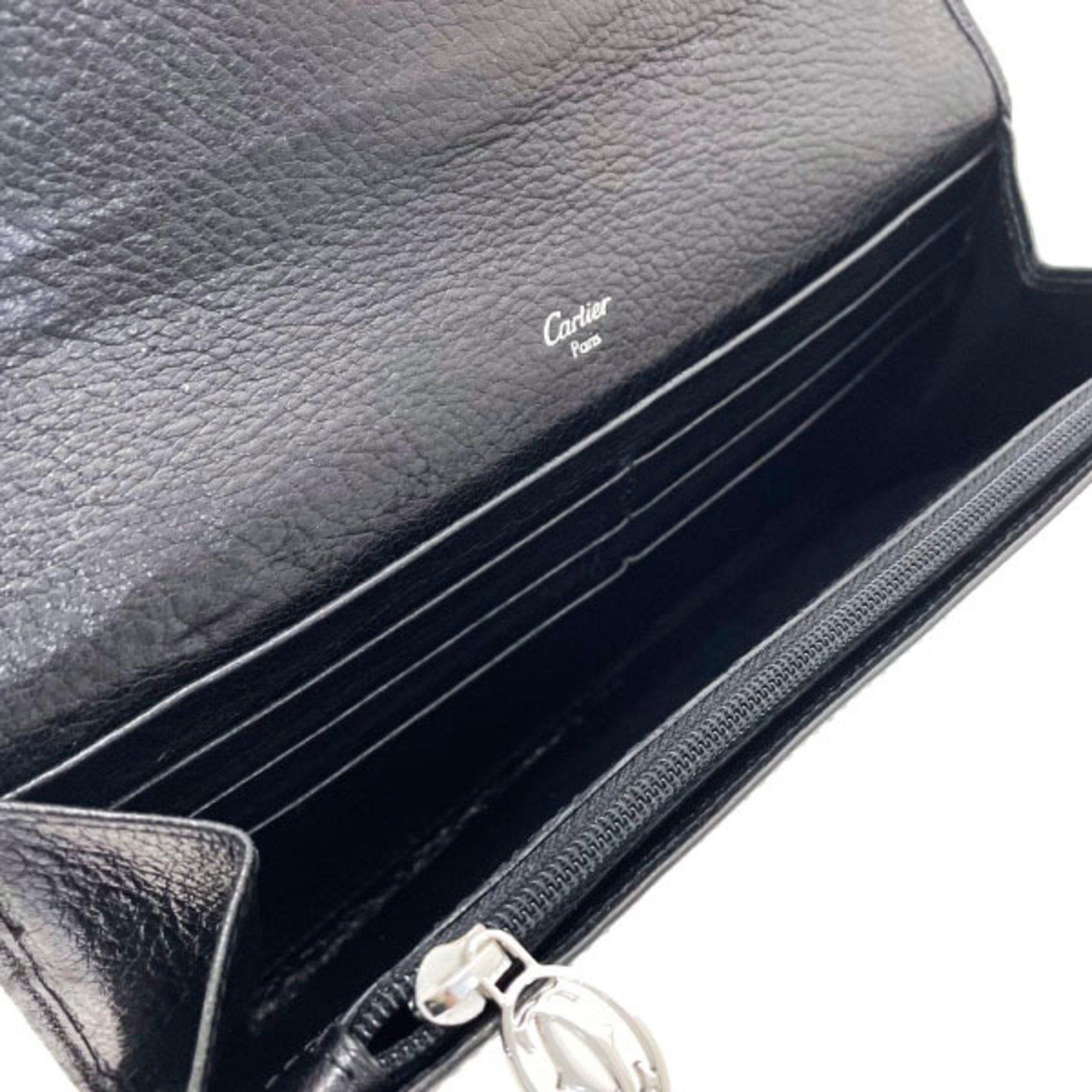 Cartier Cartier Long Wallet Marcello de Calf Leather Black L3001295 2C Stitch NN-13964 Size ONE SIZE - 9 Thumbnail