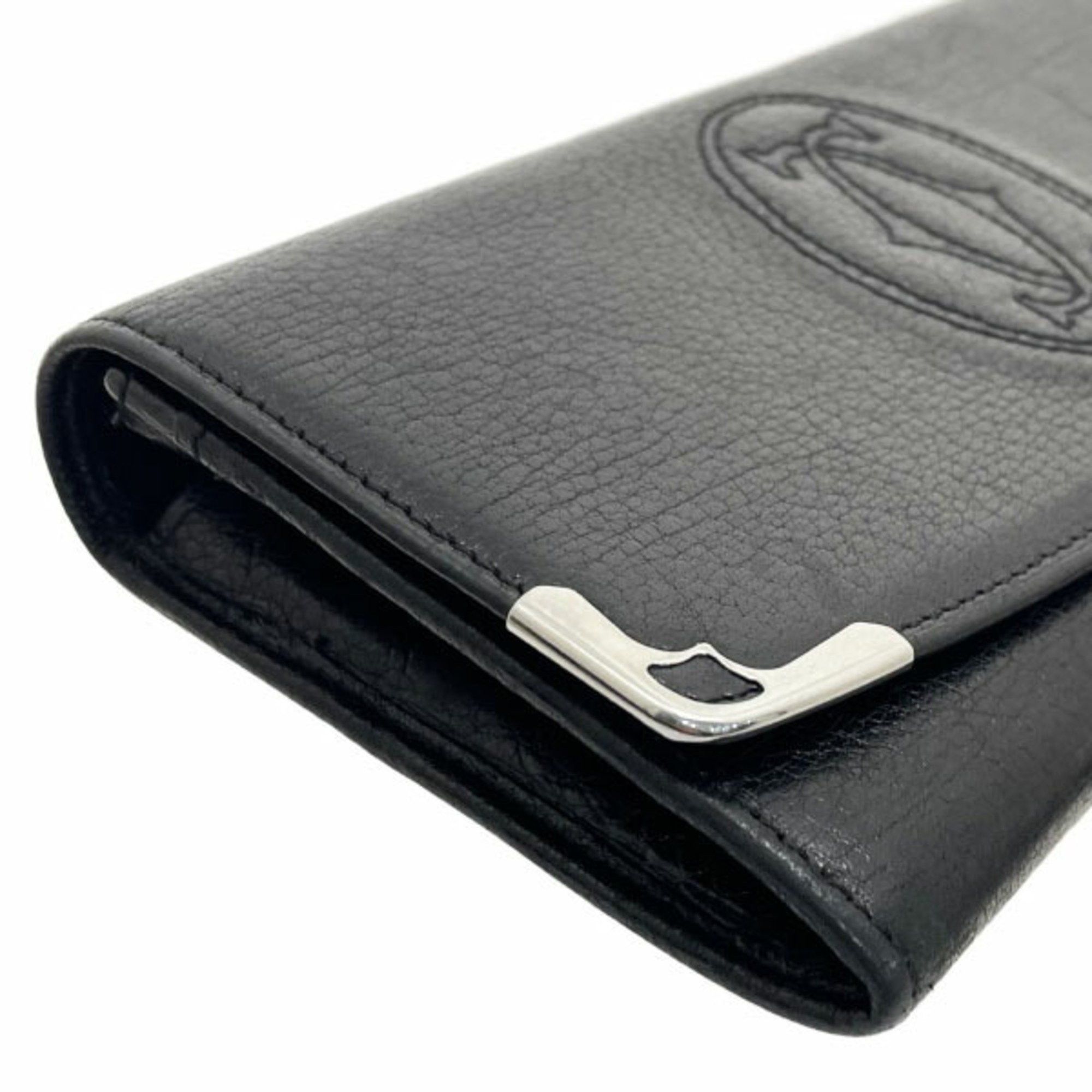 Cartier Cartier Long Wallet Marcello de Calf Leather Black L3001295 2C Stitch NN-13964 Size ONE SIZE - 4 Thumbnail