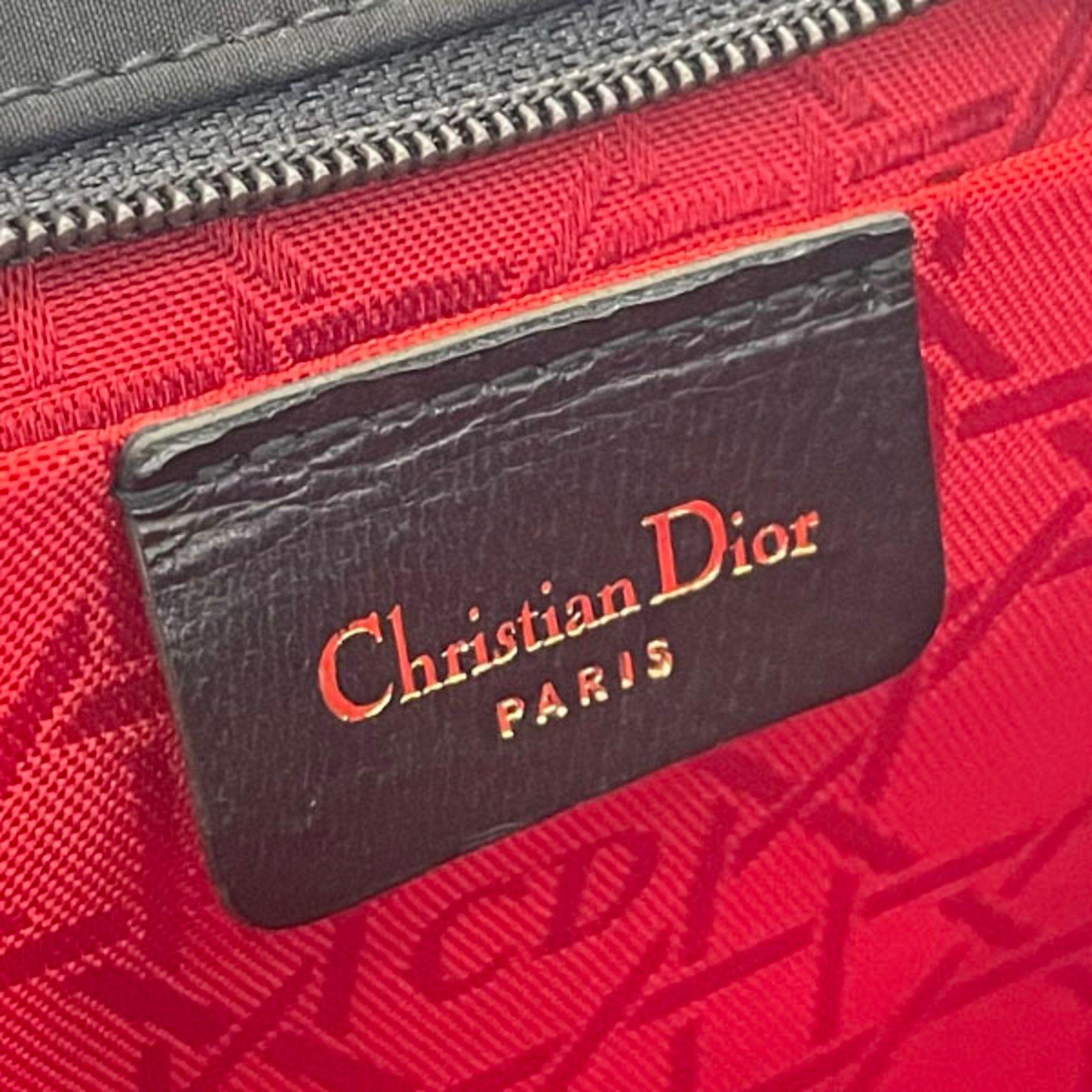 Dior Christian Dior Pouch Cannage Nylon Black Stitch Tick C.Dior HH-13876 Size ONE SIZE - 8 Thumbnail