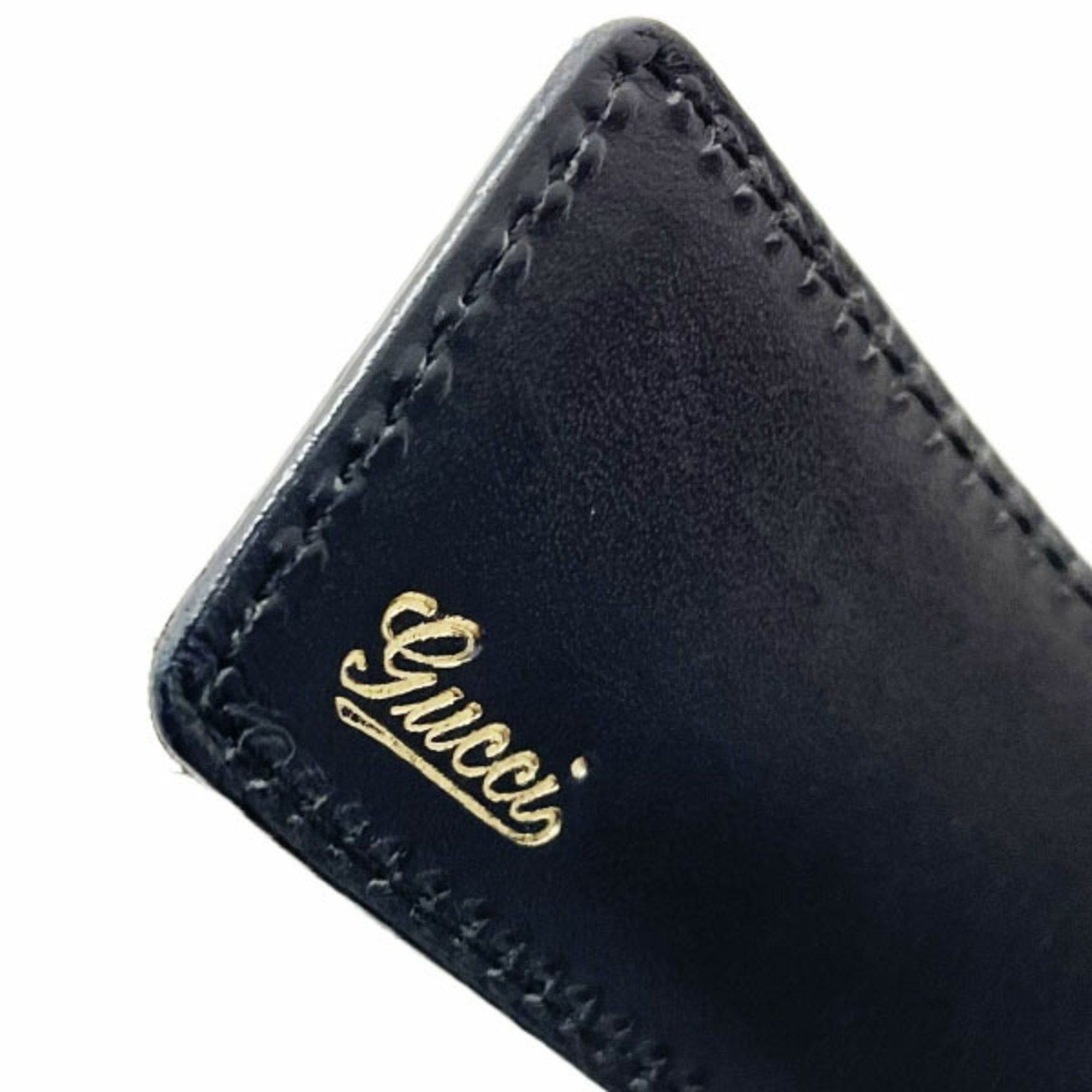 Gucci Gucci Belt Interlocking G Men's Leather Black Size 80cm 132211 GUCCI GG Mark ASK-13872 Size ONE SIZE - 8 Thumbnail