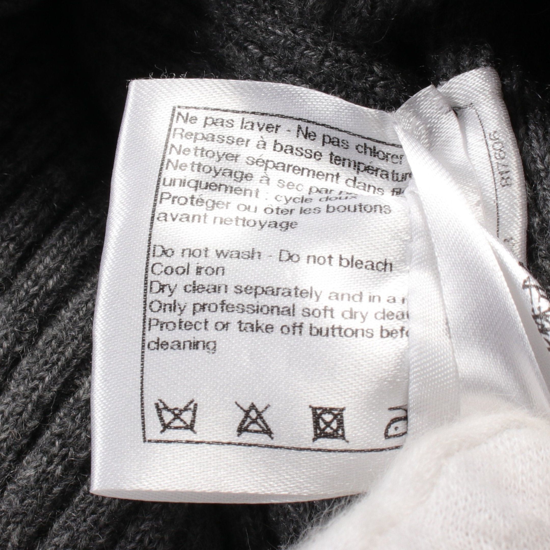 Chanel Chanel Coco Mark Knit Turtleneck Cashmere Gray Size ONE SIZE - 5 Thumbnail