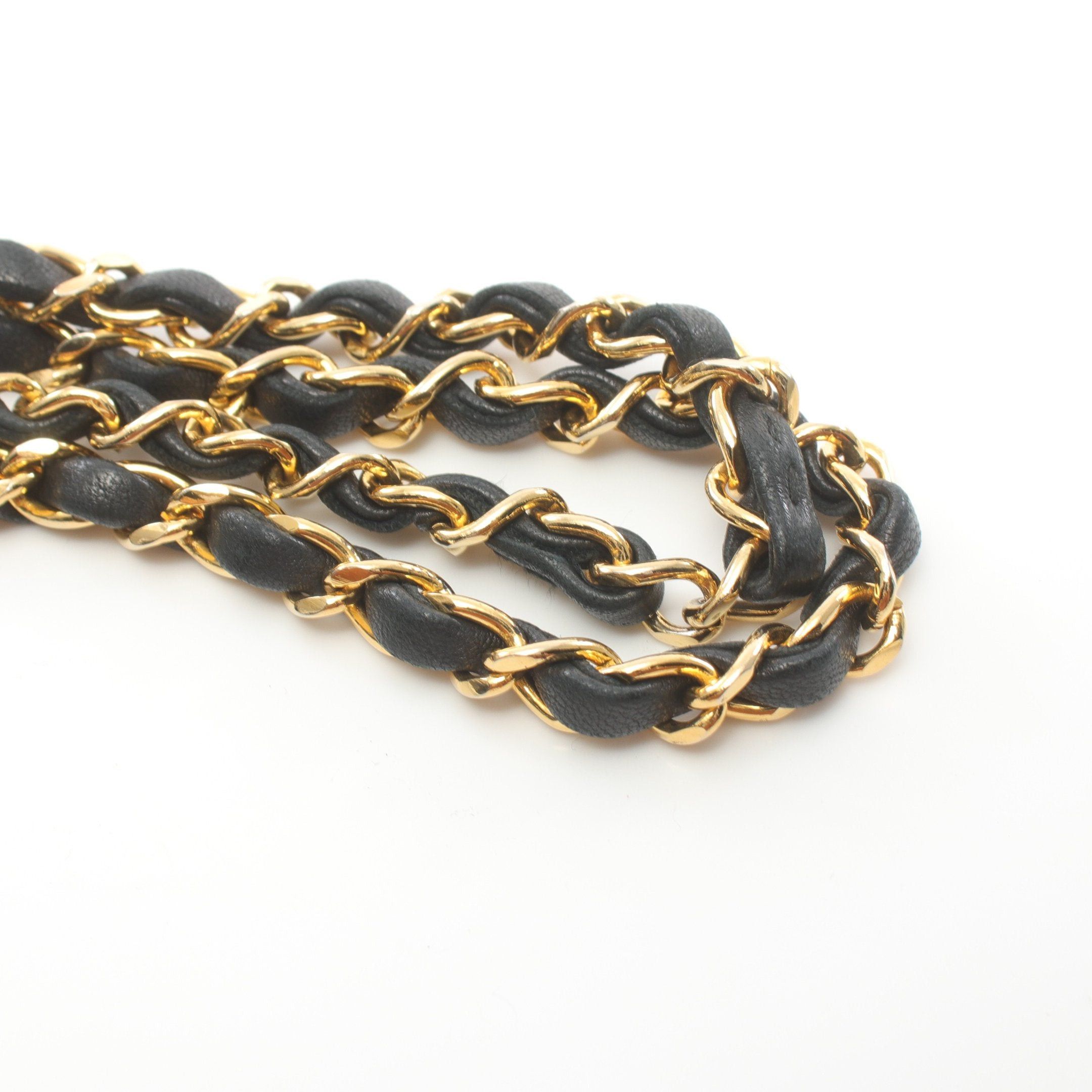 Chanel Chanel Matelasse Double Flap Chain Shoulder Bag Lambskin Black Gold Hardware Size ONE SIZE - 11 Thumbnail